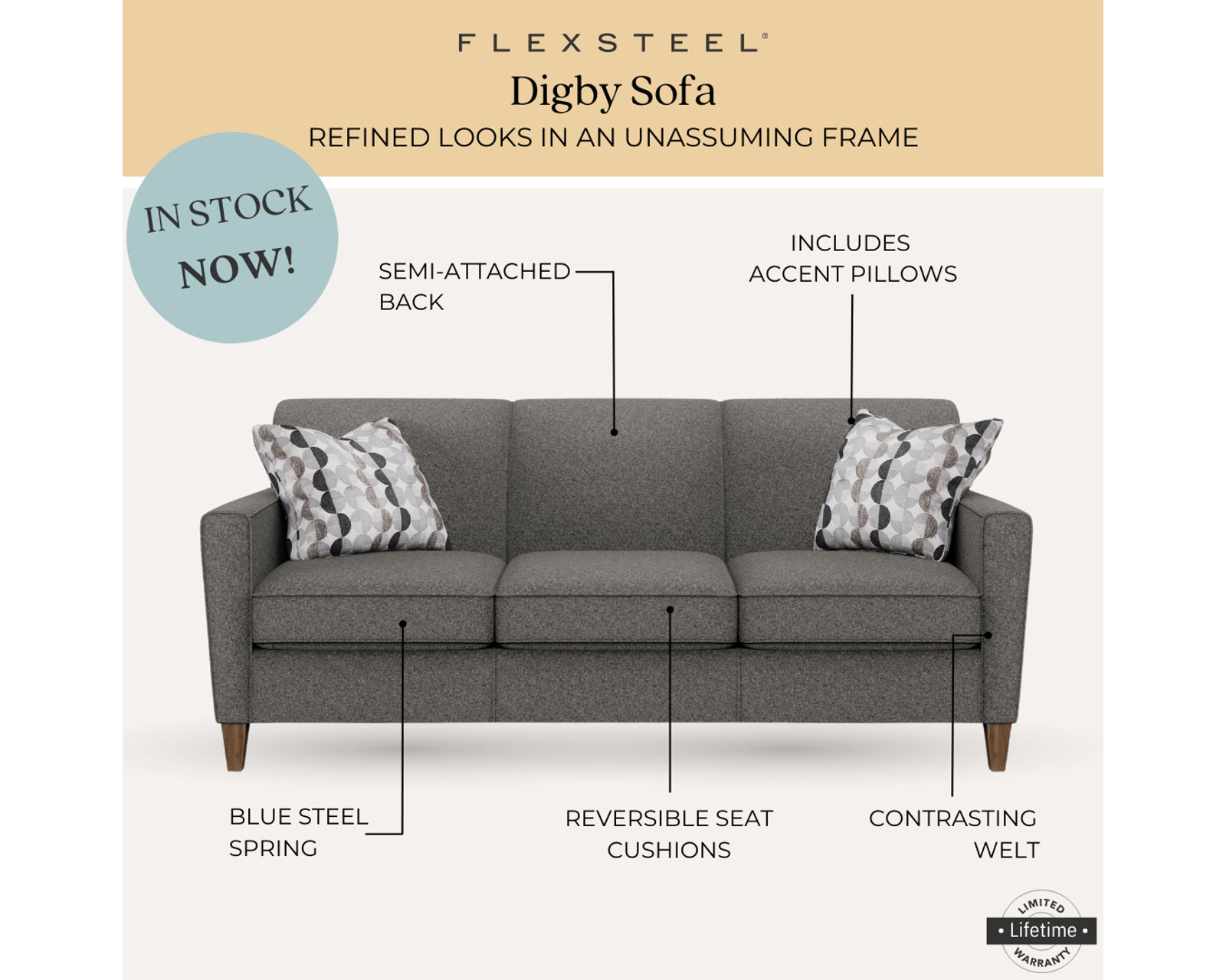 Digby 5966 Sofa (In stock) 80" - Digby Sofa (in stock)
