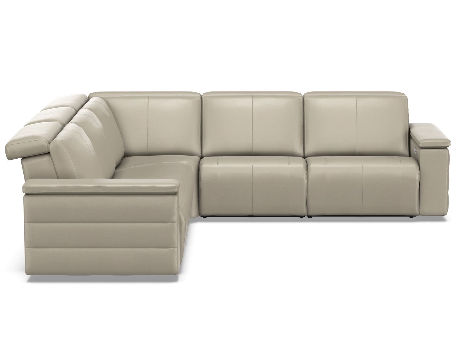 Nala 3003 Power Headrest Power Reclining Sectional (standard and wide width) +140 leathers - Layout B: Five Piece Wide Sectional 116" x 116" (two recliners)