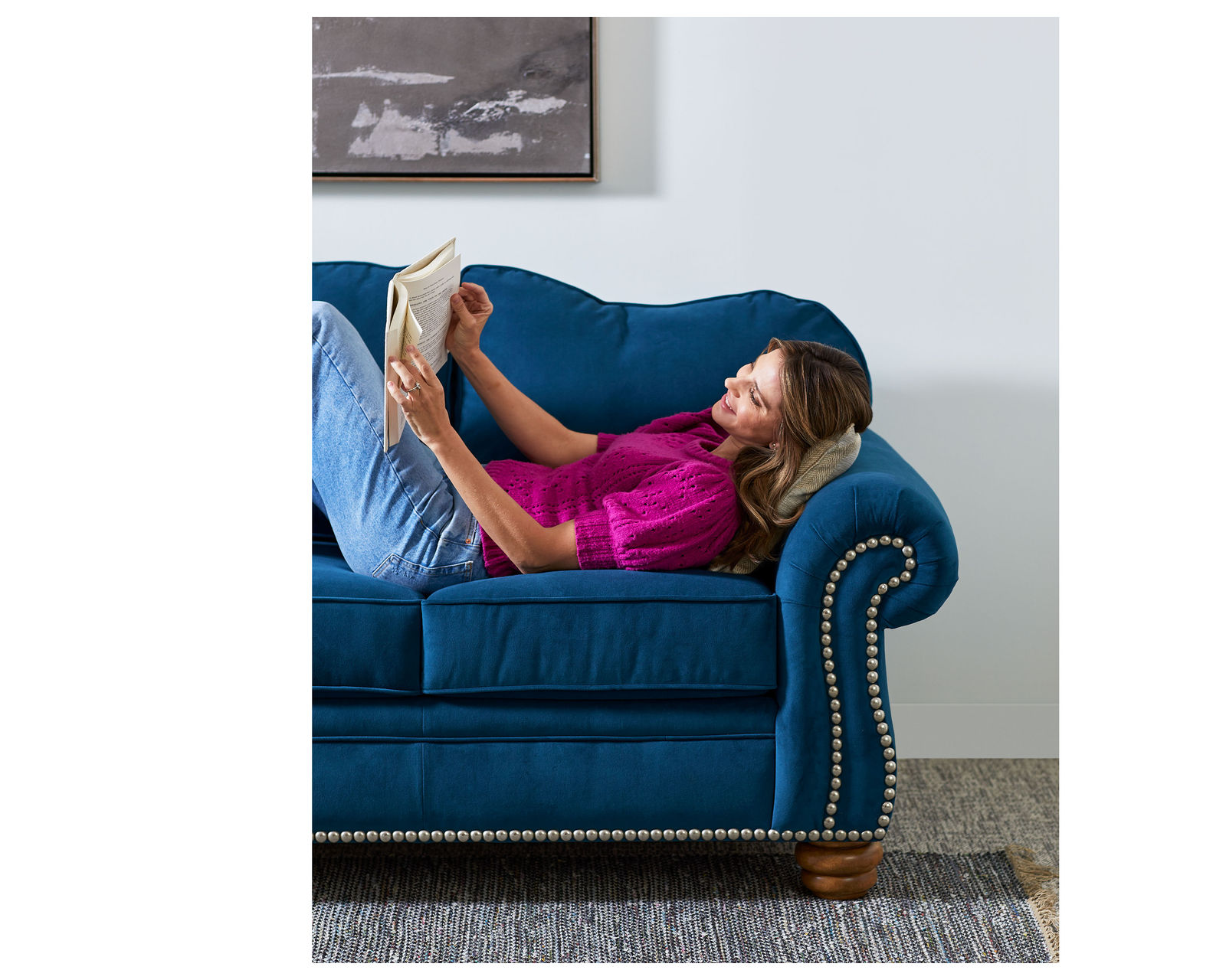 Bexley 8648 Nailhead Sofa (+100 fabrics) 91" - Bexley Nailhead Sofa