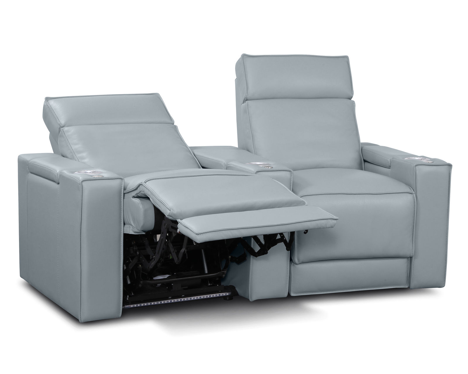 Ace 41472 Triple Power Home Theater Sectional (+200 colors) - Layout C: Two Piece Home Theater Sectional Curved 76" Wide