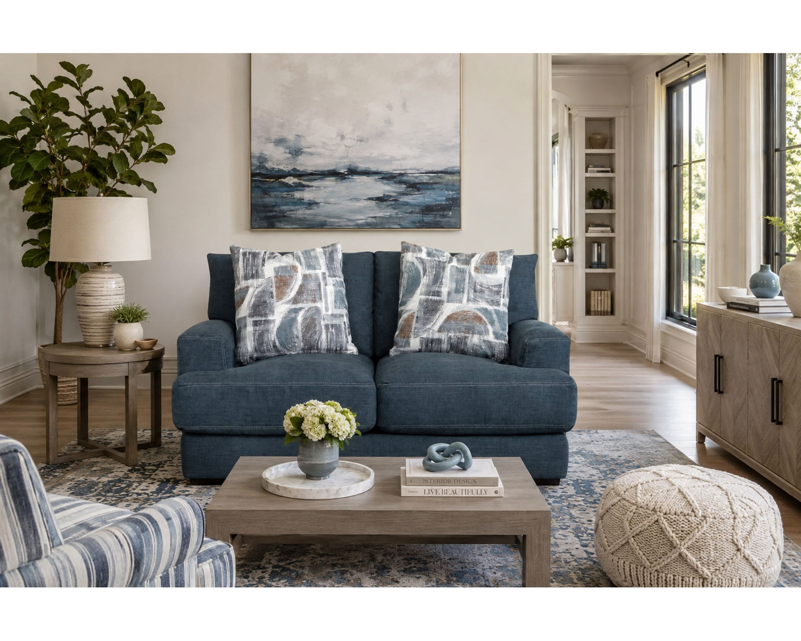 Camden 87" Casual Modern Sofa (Relaxed Modern Style. Deep Comfort) - High-End Style. Down-to-Earth Prices.