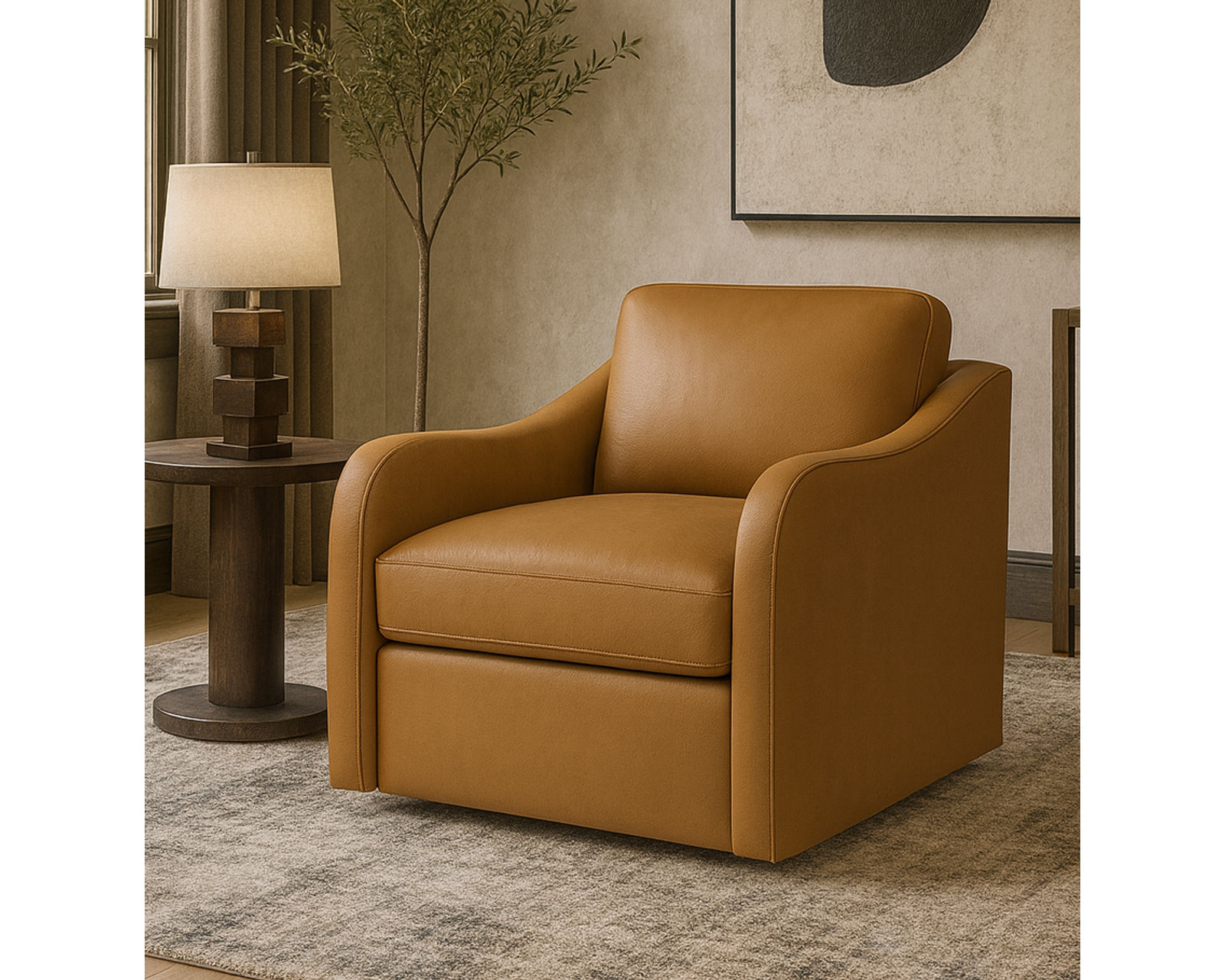 Madison 77658 Modern English Chair (+100 leathers) - Madison Swivel Chair