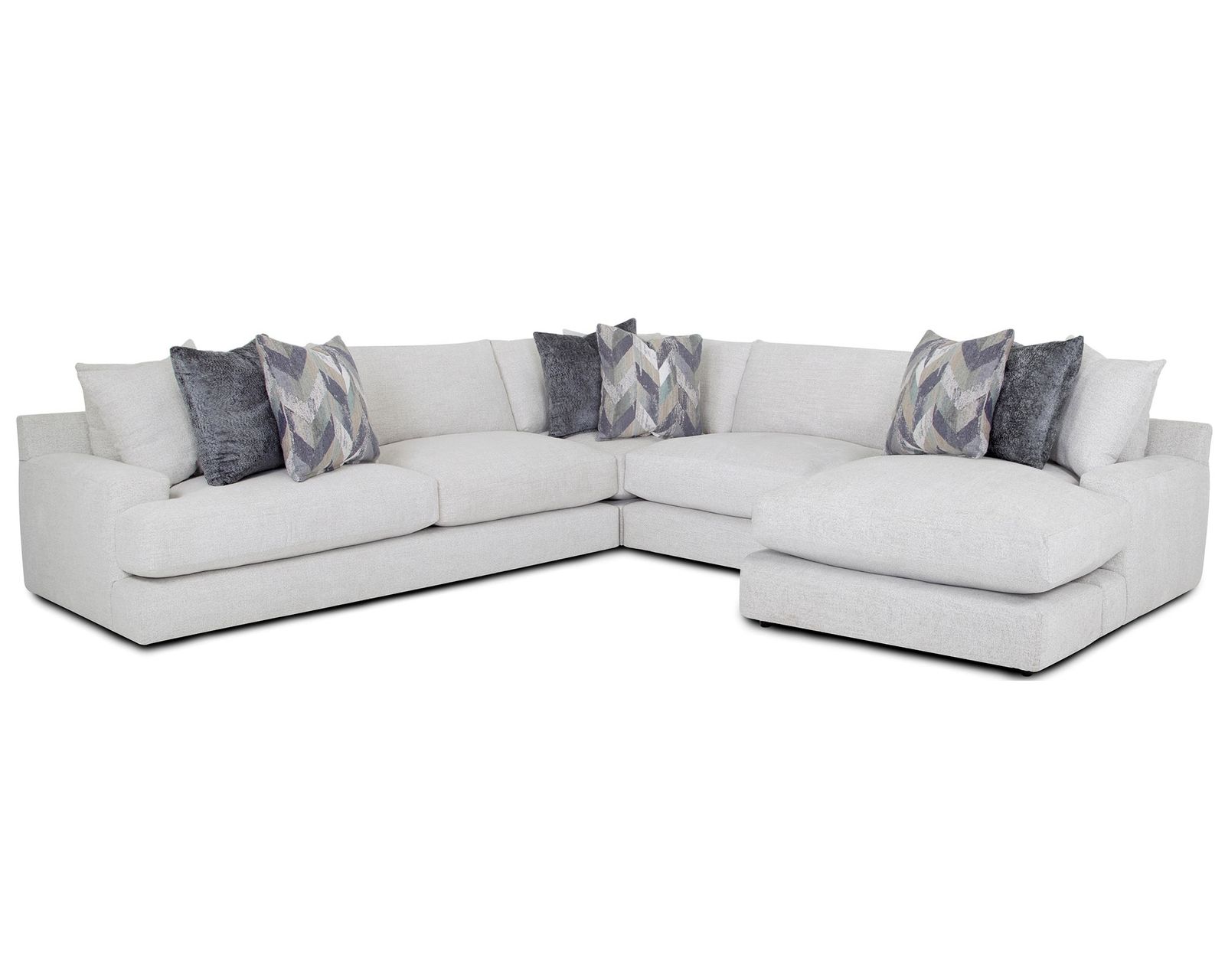 Alistair 961 Modular Sectional (Deep, Luxurious Comfort. Modular Versatility) - Layout I: Three Piece Sectional 132.5" x 132.5" x 64"