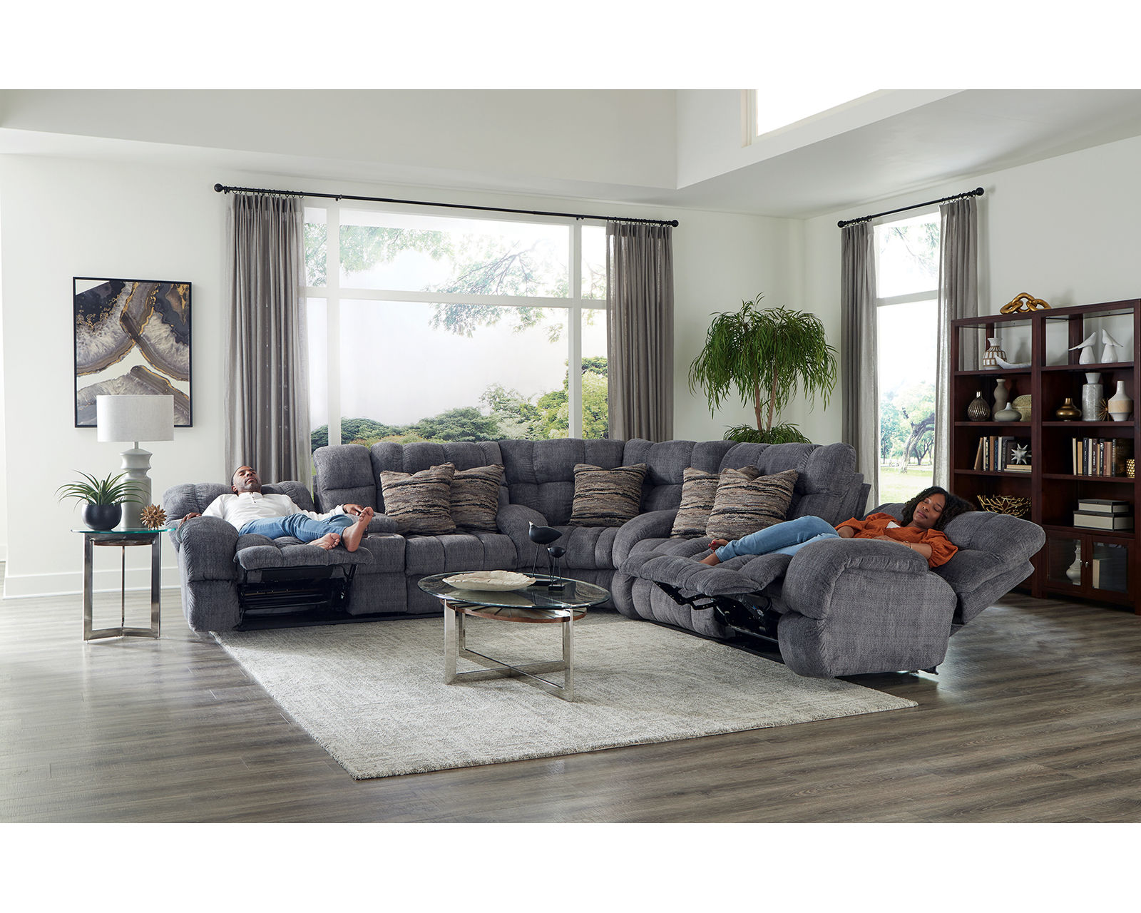 Ashland 3-Piece Wide Seat Lay Flat Reclining Sectional (two colors) - Engineered for Relaxation. Crafted for Life.