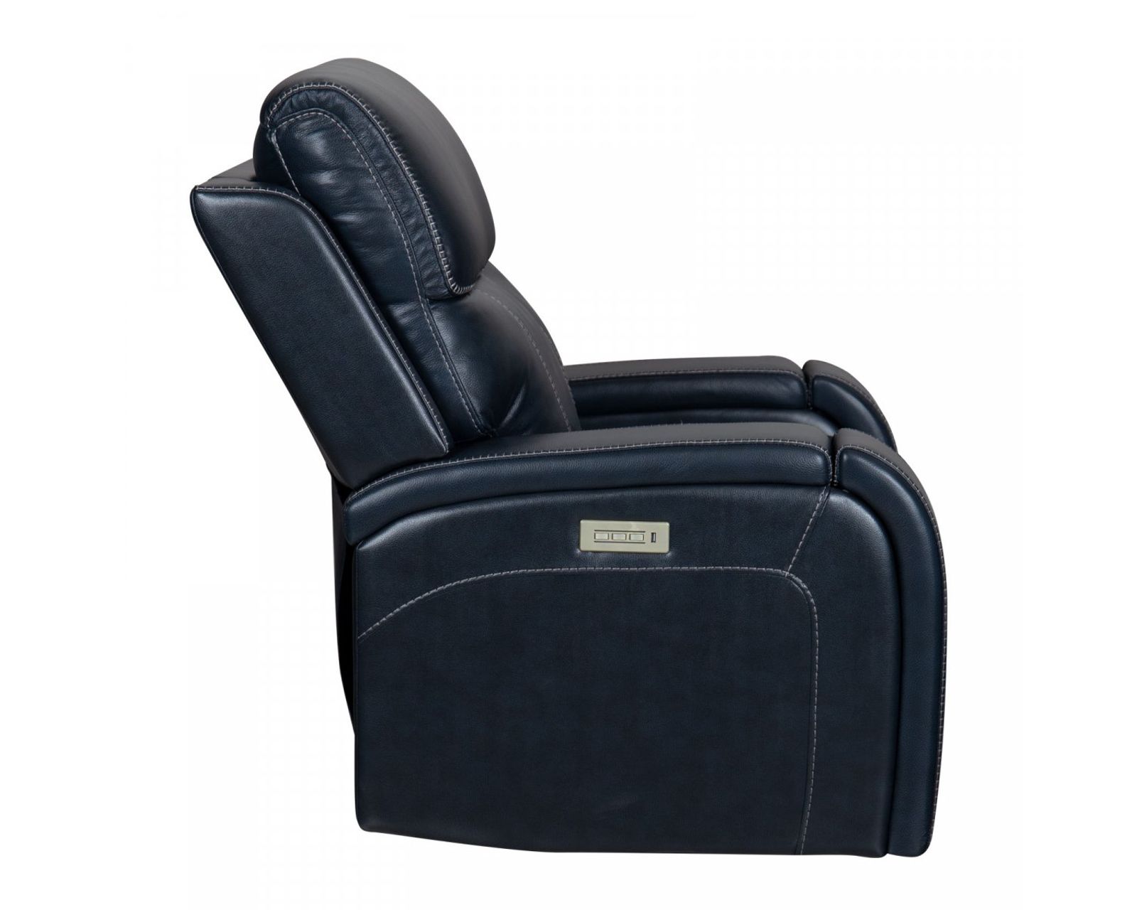 Glenwood 88" Leather Sofa w/Power Recline, Power Head Rests & Power Lumbar (Lay Flat) Ocean (In stock) - Glenwood Power Recliner w/Power Head Rest & Power Lumbar 