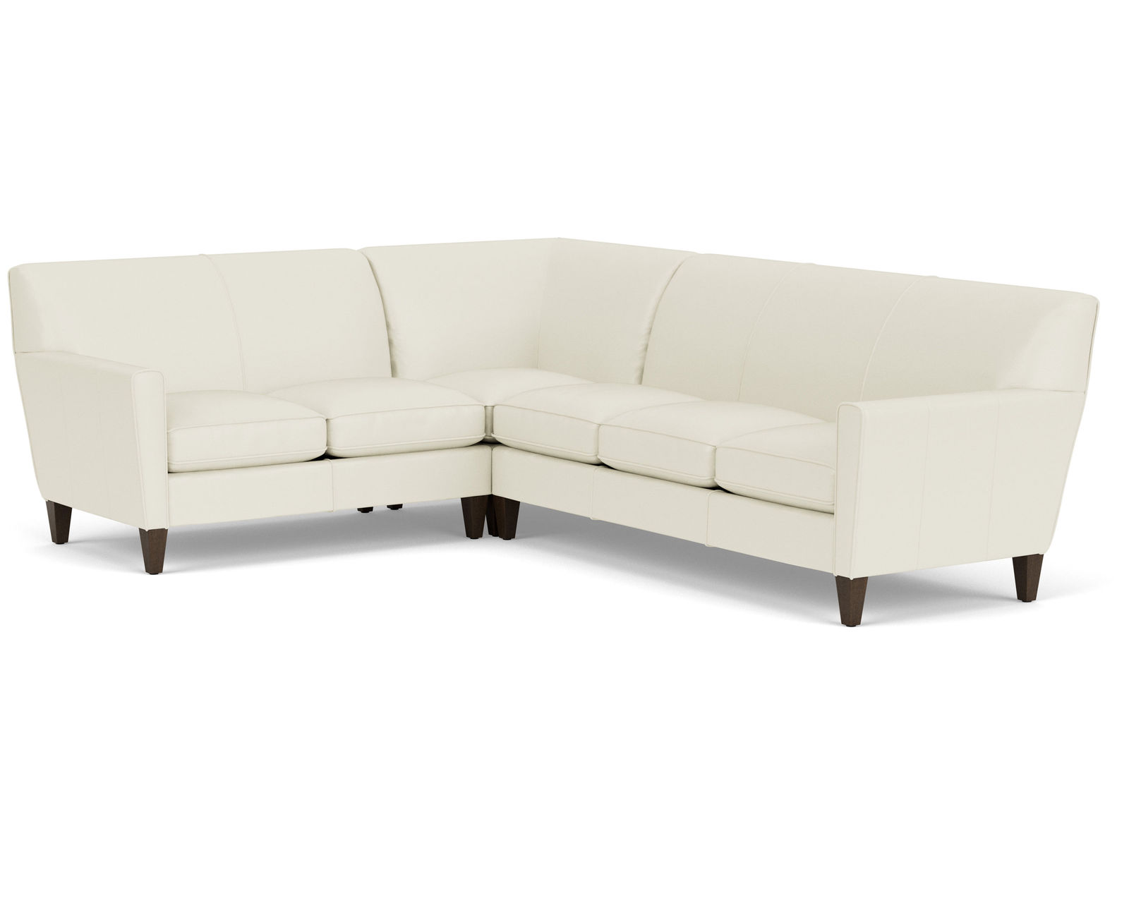 Digby Leather Stationary Sectional (Leather choices) - Sectional Layout H:  Flexsteel first year warranty covers everything (product and labor)