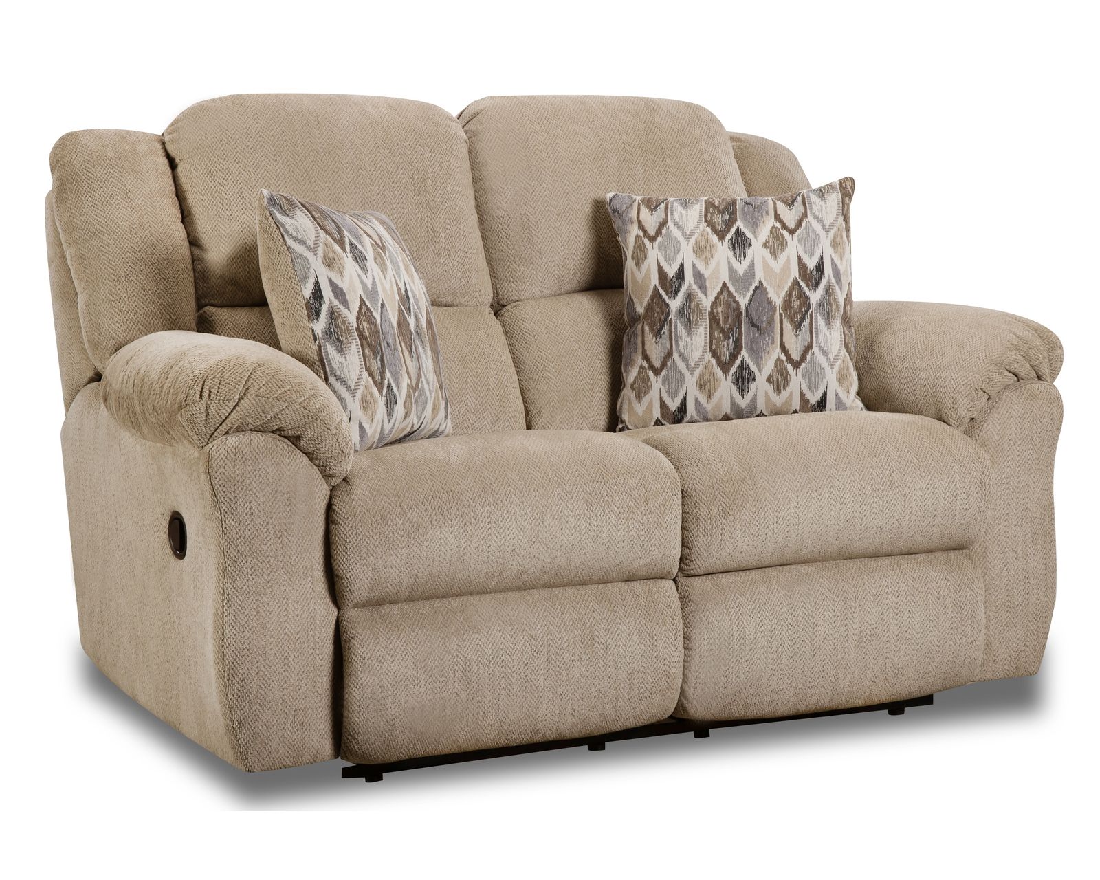 Maple 91" Reclining Sofa Fawn (In stock) - Maple Double Reclining Loveseat