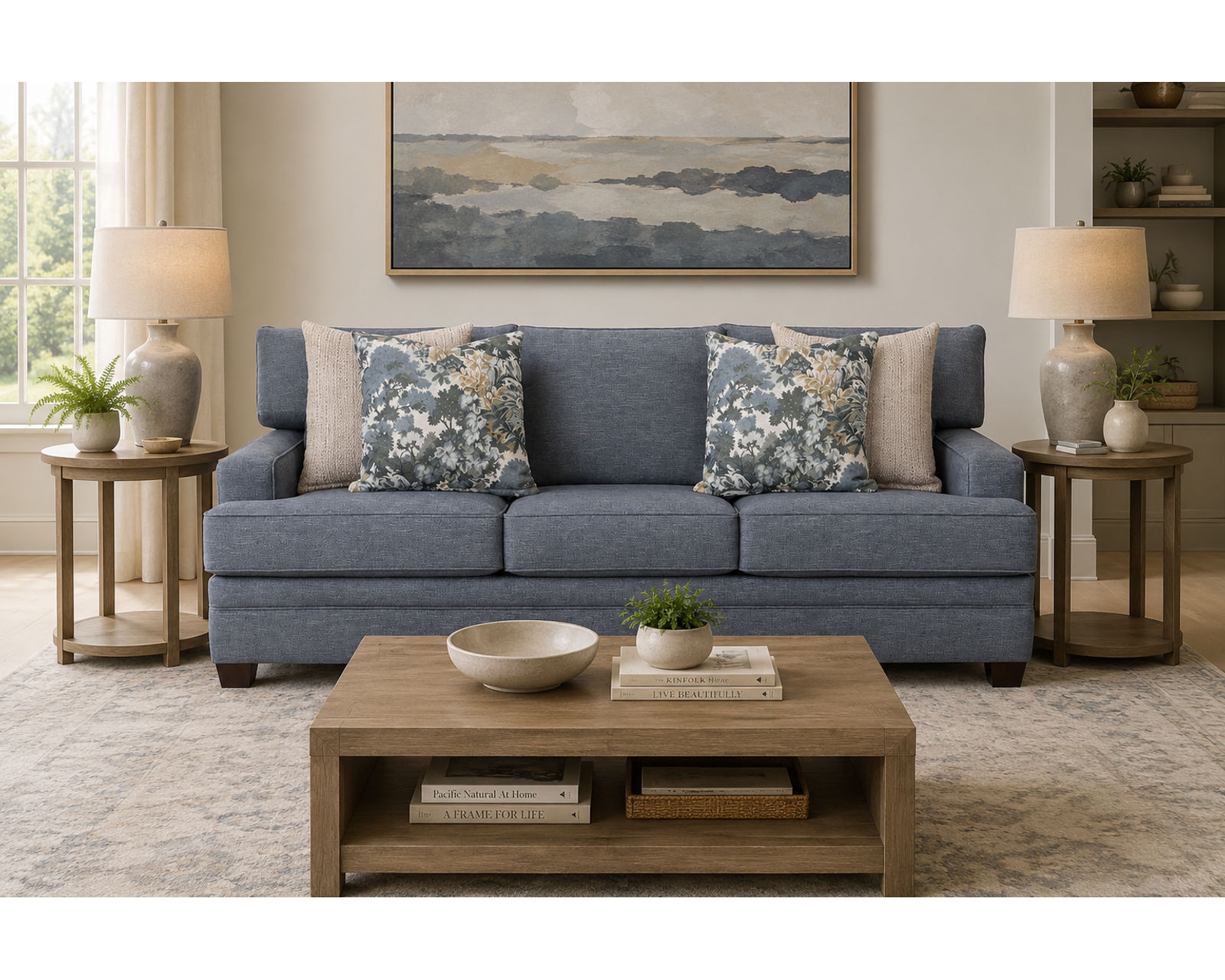 Lakeland 90" Sofa (Tailored Style. Everyday Comfort. Made for Living) - A Designer Room. A Comfortable Price.