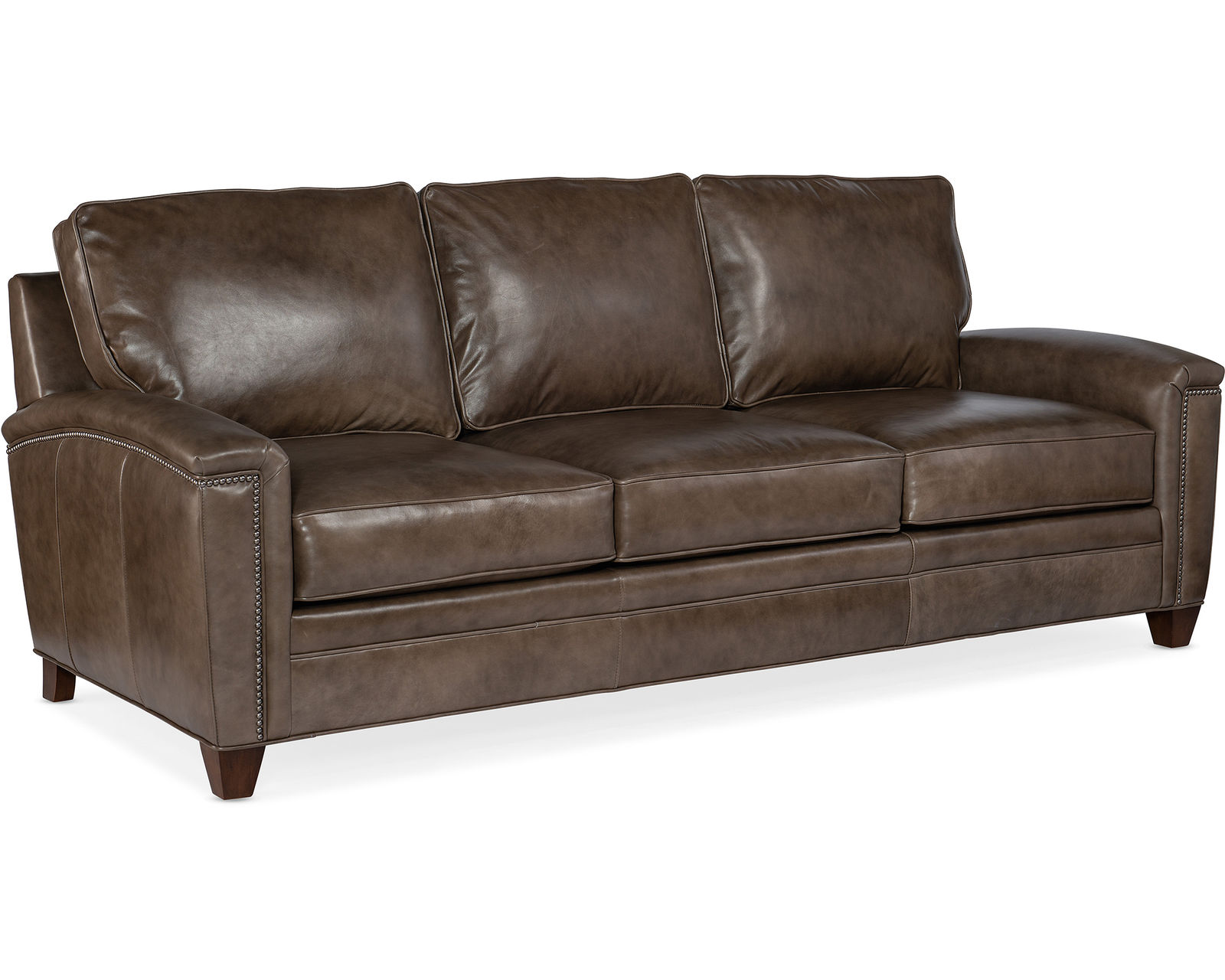 Bradington Young Oliver 448 Loveseat (12 leathers) 8-Way Hand Tied - Oliver Stationary Sofa 8-Way Hand Tie