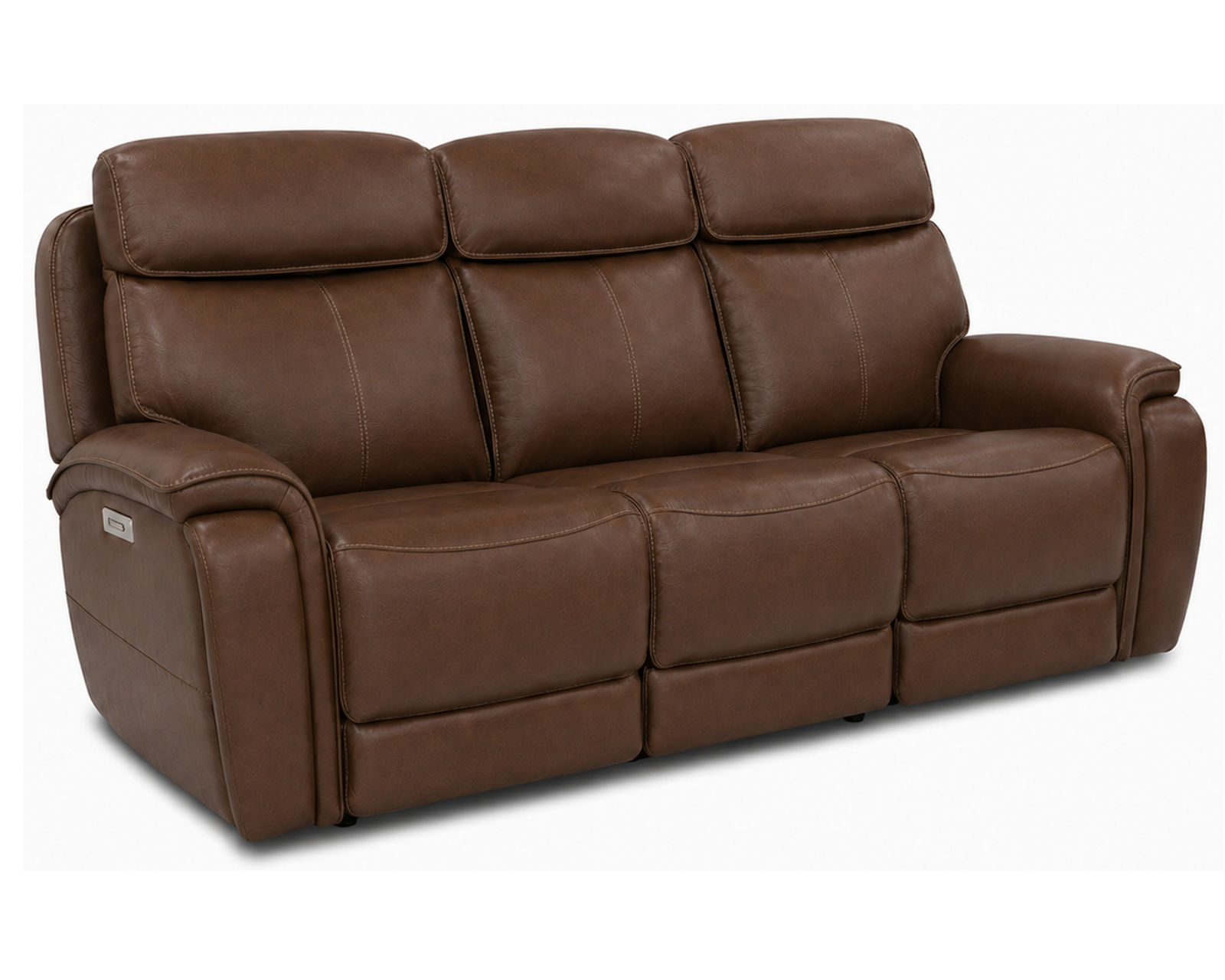 Walker 1580-72 Triple Power Leather 78" Reclining Console Loveseat (2 colors) - Reclining Sofa Features Center Drop Down Table