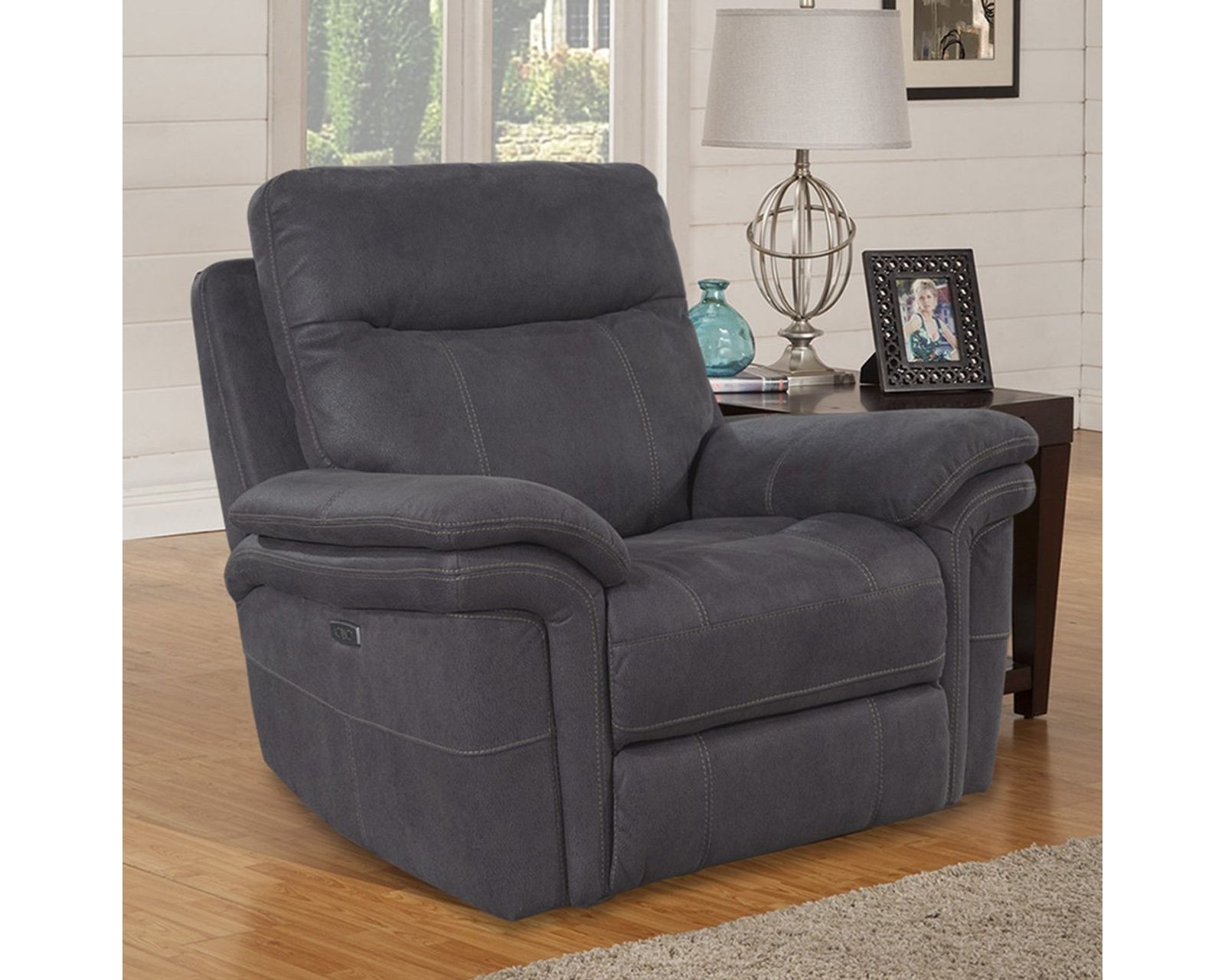 Mason 90" Power Headrest Power Reclining Sofa Charcoal (In stock - Fast shipping) - Parker Living Mason Charcoal Power Recliner