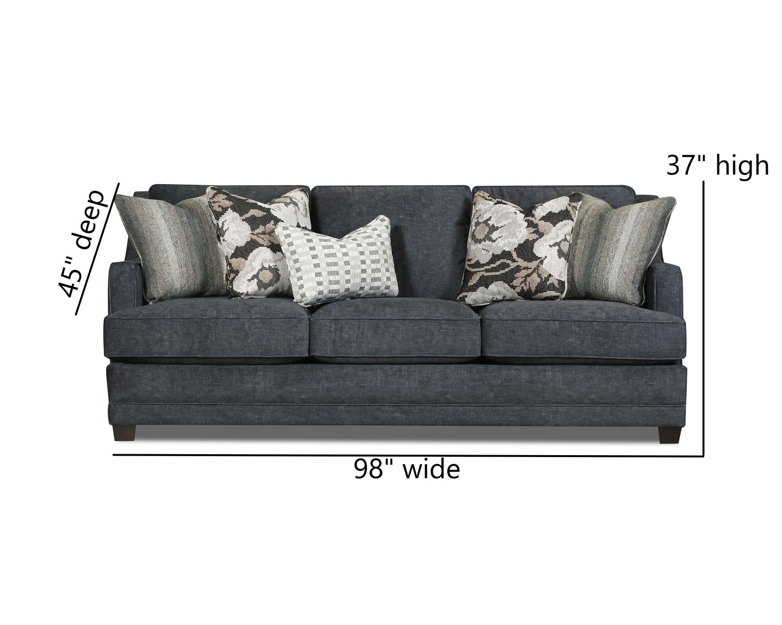 Argo Ash 87" Stationary Sofa 7000-00KP - Dimensions 98" sofa