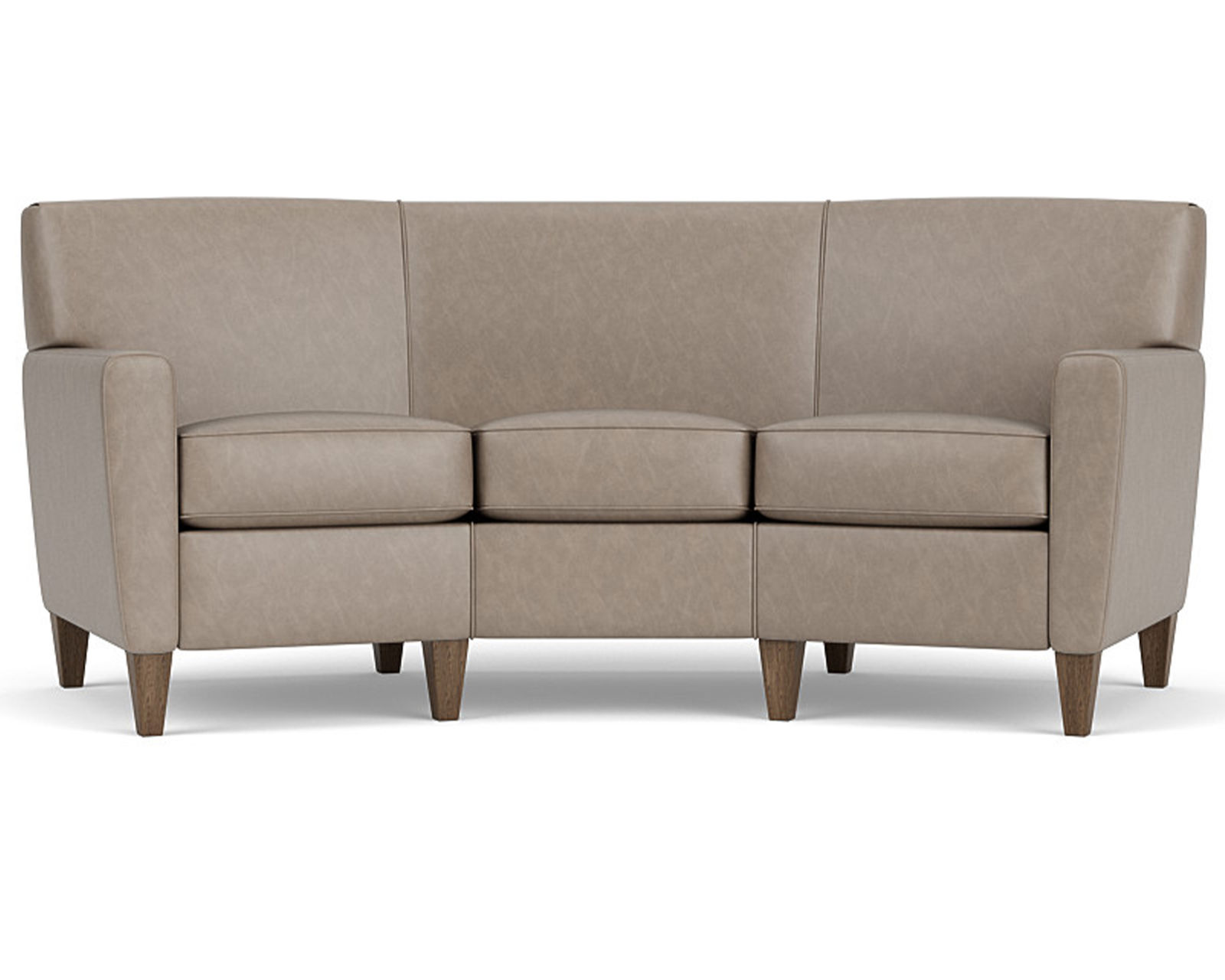 Digby Leather Curved Conversation Sofa (Leather choices)