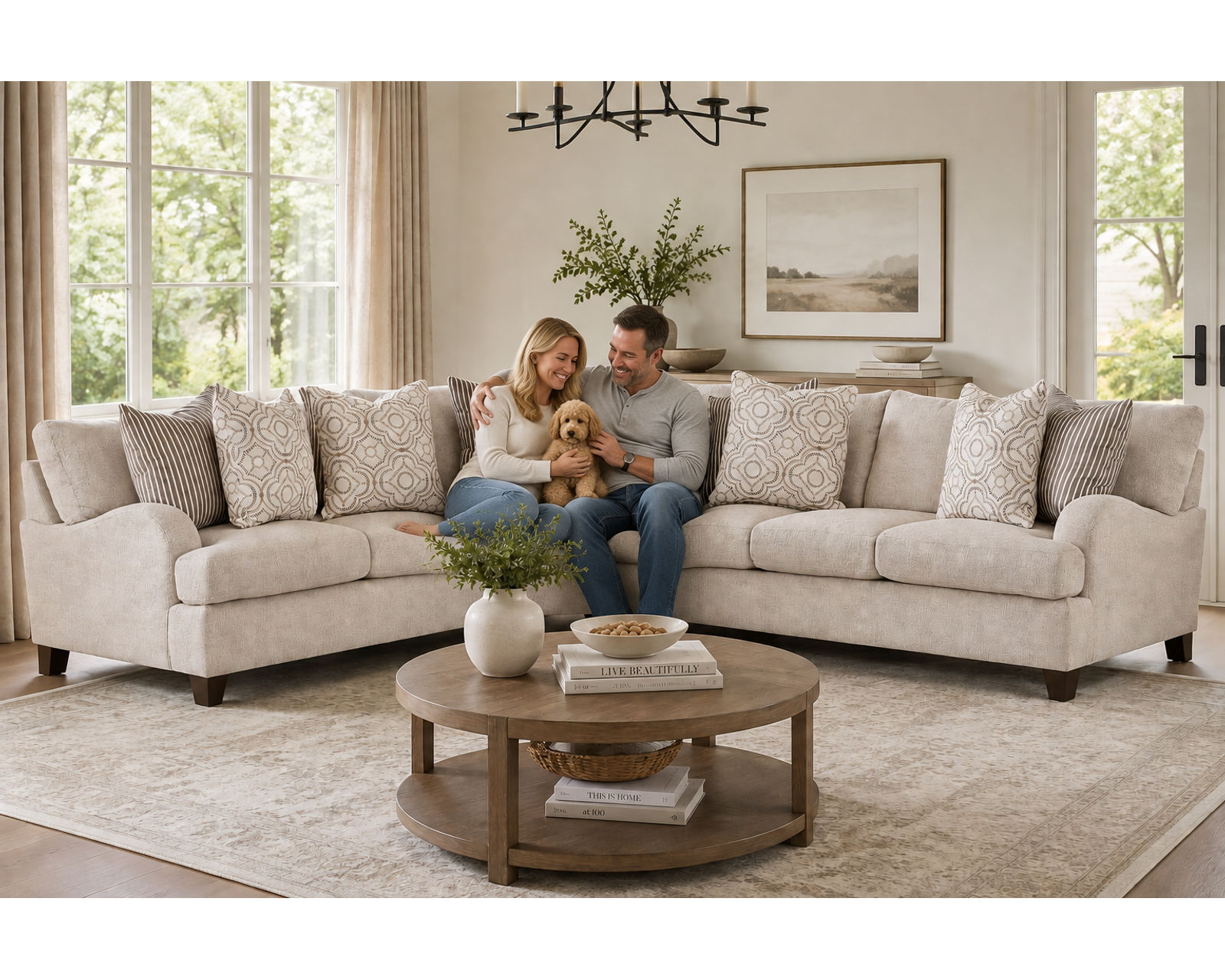 Cambria Three Piece Sectional (Modern Farmhouse Comfort. Made for Gathering) - Luxury Looks. Beautiful Rooms. Surprisingly Affordable.
