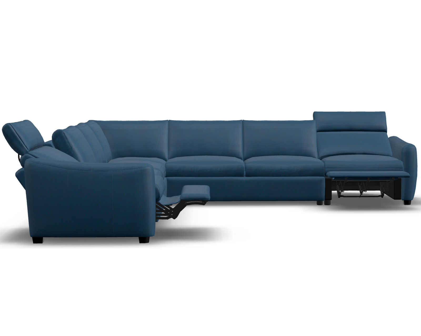 Charli 77743 Power Reclining Sectional (+100 leathers) - Layout P: Five Piece Reclining Sectional (2 recliners) 152" x 152"