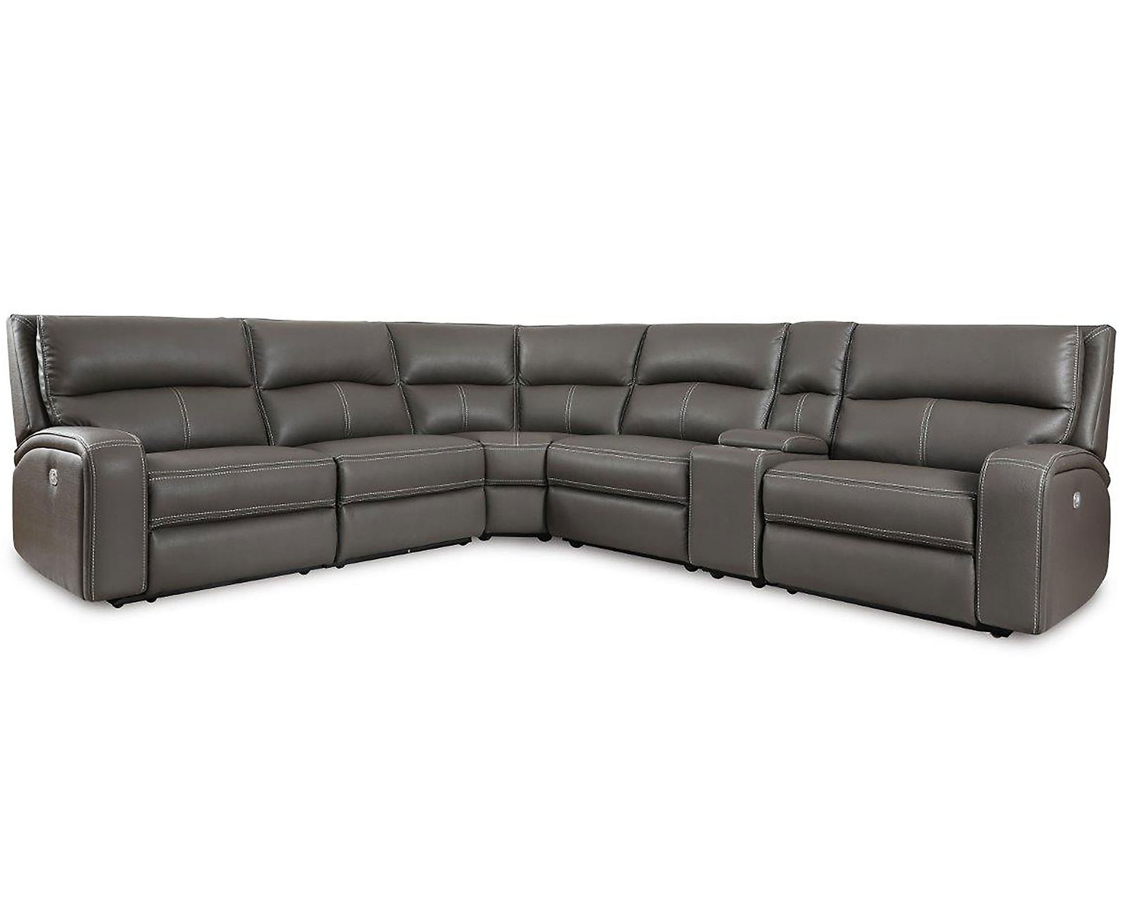 Polaris Zero Gravity Power Headrest Power Reclining Sectional Haze (In stock - Fast shipping)