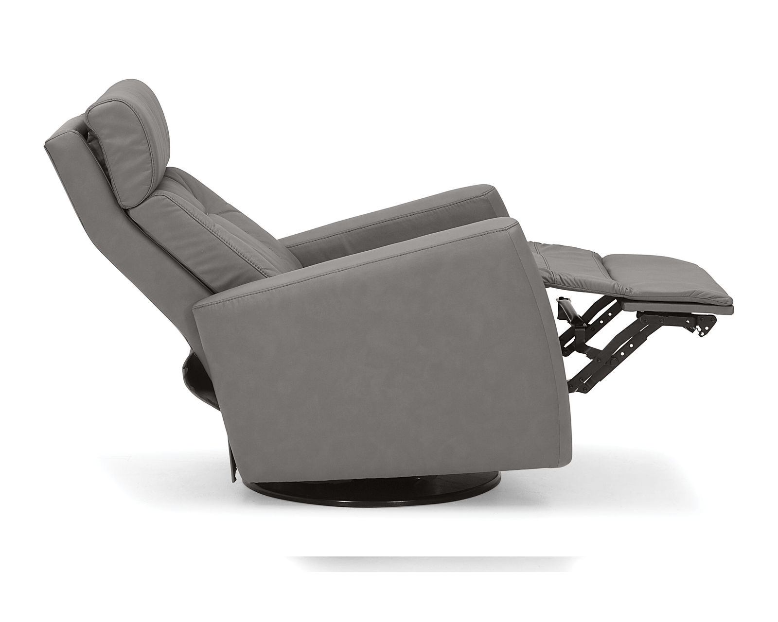 West Coast II 42204 Swivel Glider Power Headrest Power Recliner (+100 leathers) - Clean lines, curved arms, and rich top-stitching details, this recliner