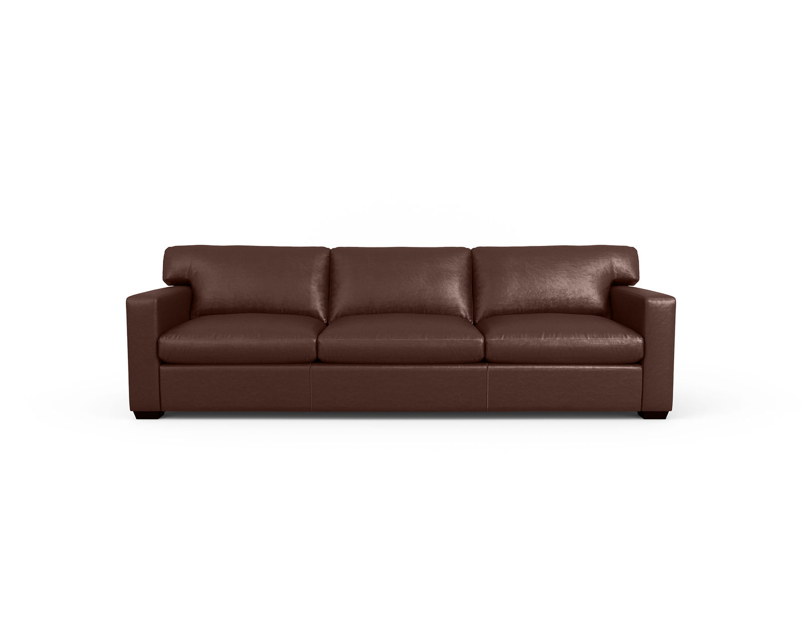 Madison Track Arm Grande 109" Leather Sofa (In Stock)