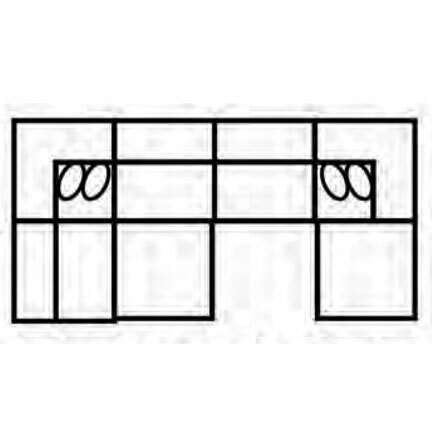 Layout F: Seven Piece Sectional 78" x 156"