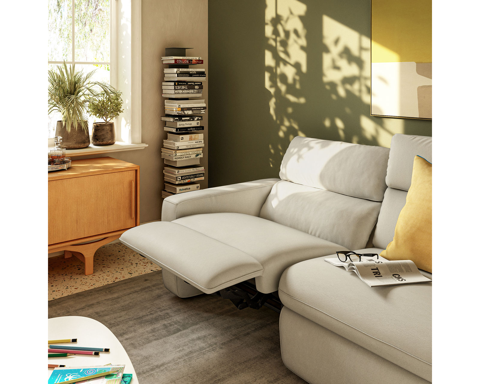 Timoti C252 Power Headrest Power Reclining Sofa (89") +40 fabrics