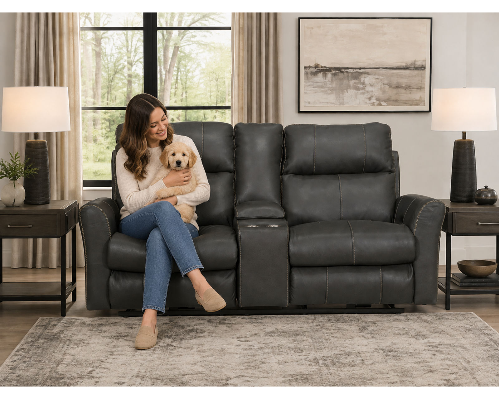 Fredda 82" Power Headrest Power Reclining Leather Sofa Lay-Flat Relaxation, Zero Gravity Comfort & Premium Italian Leather - two colors - The Comfort You Deserve. The Quality You Expect.