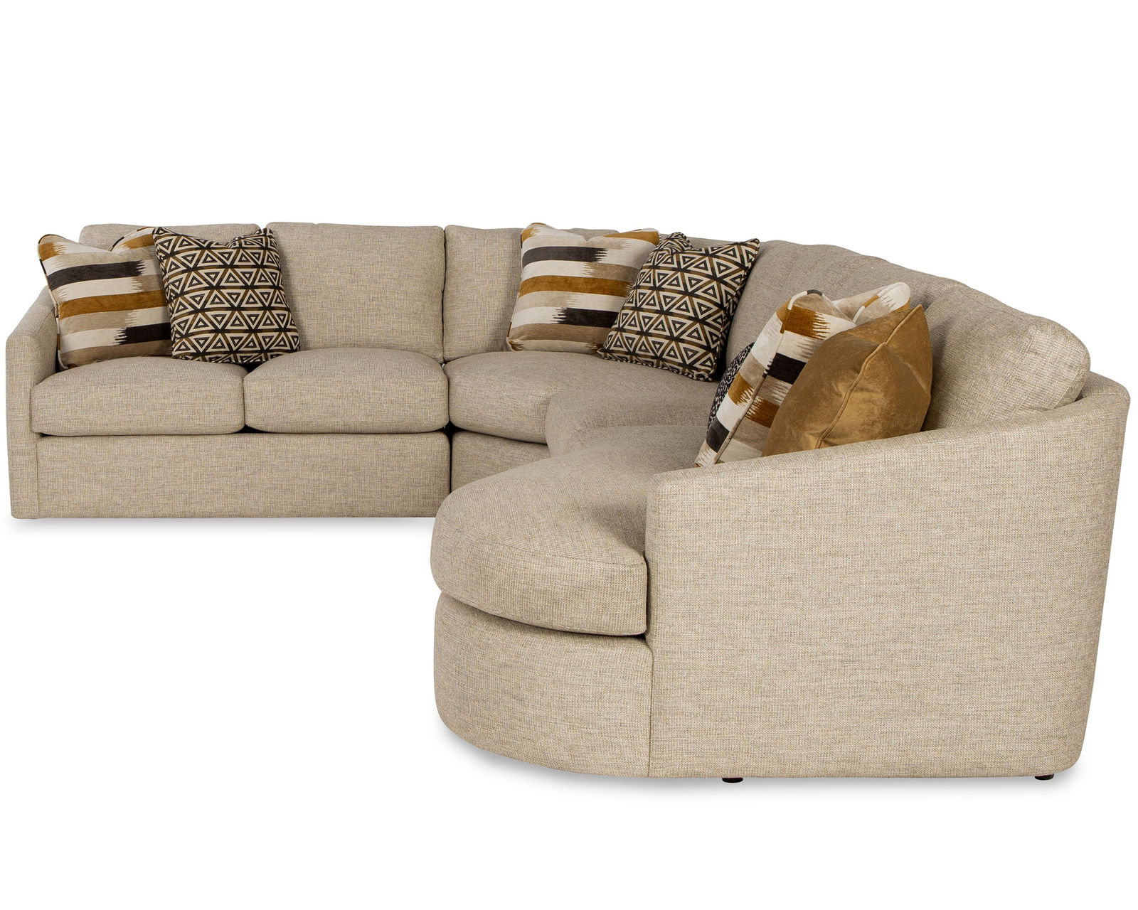Jade Stationary Sectional (Performance fabrics) 7168 - Sectional Layout F:  2.0 density foam (above industry standard-1.8)