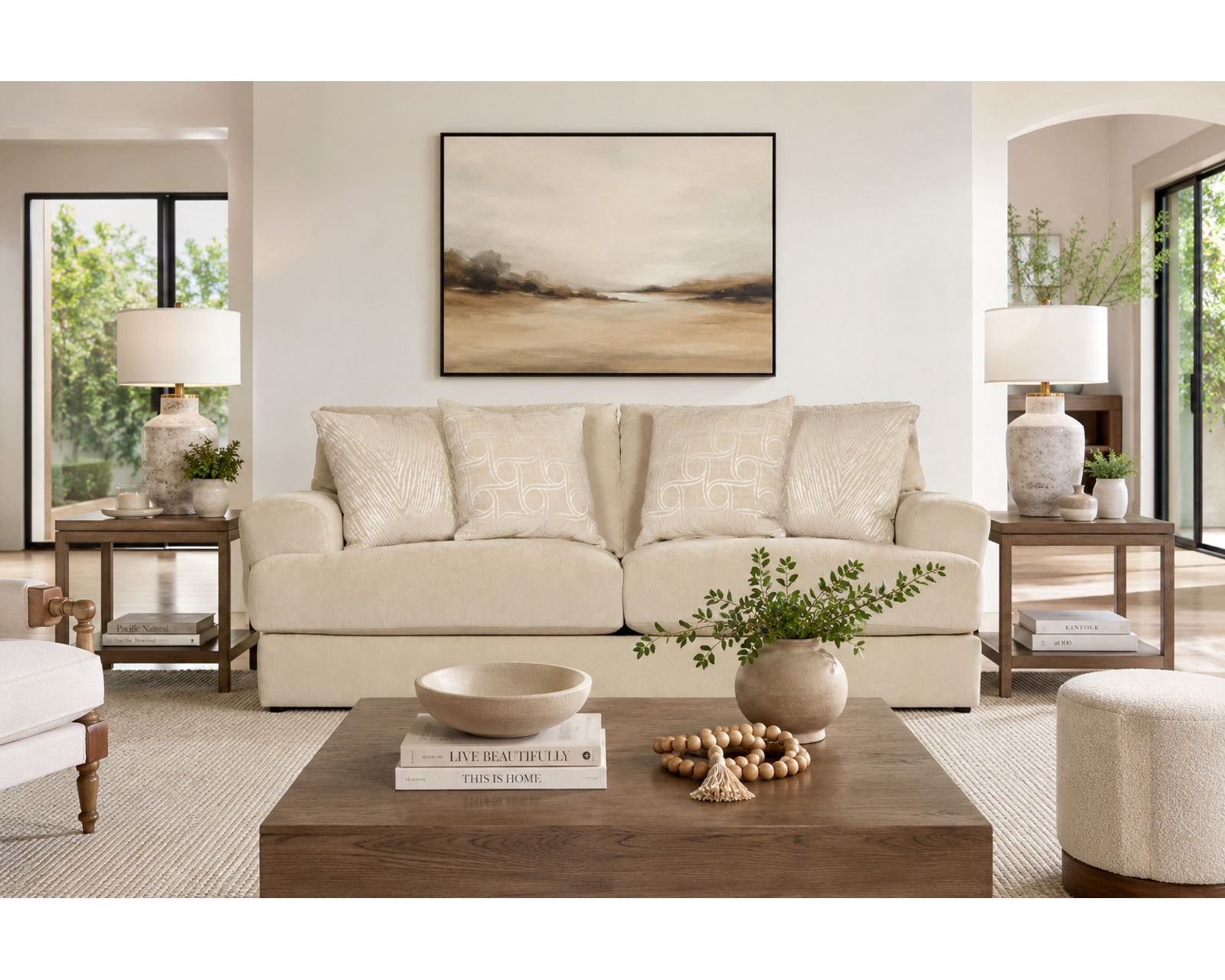 Lamar 90" Sofa (2 colors) includes pillows - America's Comfort Tradition for Over 90 Years.