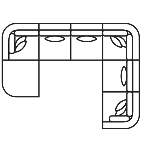 Layout G: Seven Piece Sectional 84" x 150" x 117"