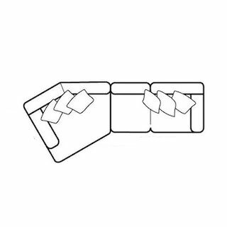Layout C:  Two Piece Sectional  141" Wide