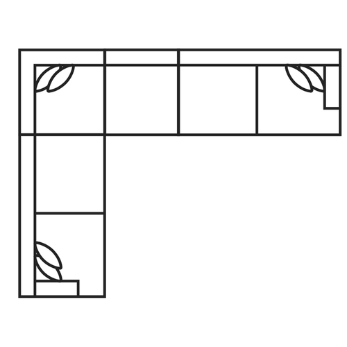 Layout D: Four Piece Sectional 137" x 179.5"