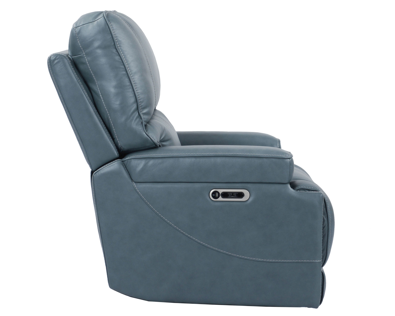 Whitman 89" FreeMotion Cordless Power Reclining Sofa (Battery Operated) Azure (In stock - Fast shipping) - 100% Genuine Top Grain Leather Everywhere Your Body Touches