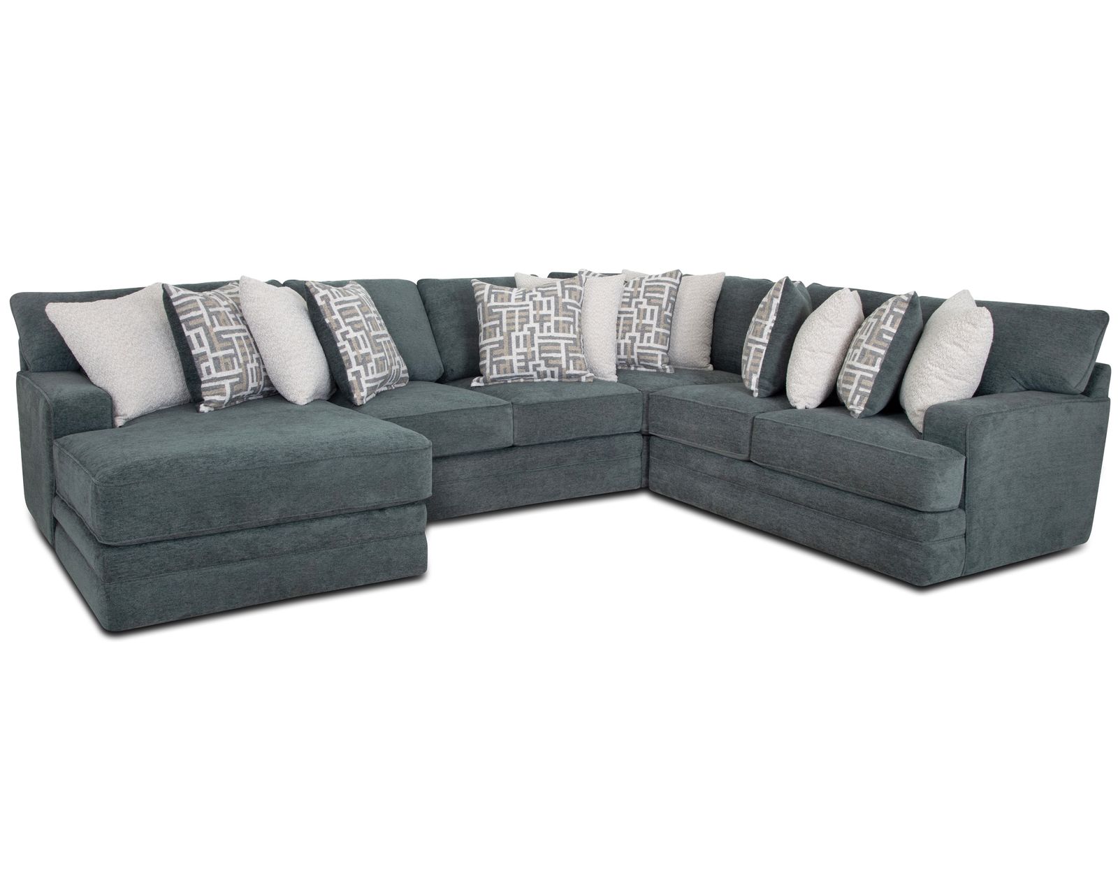 Briggs 934 Modular Sectional (Relaxed Contemporary Style. Plush Comfort) - Layout F: Four Piece Sectional 69" x 146" x 110"
