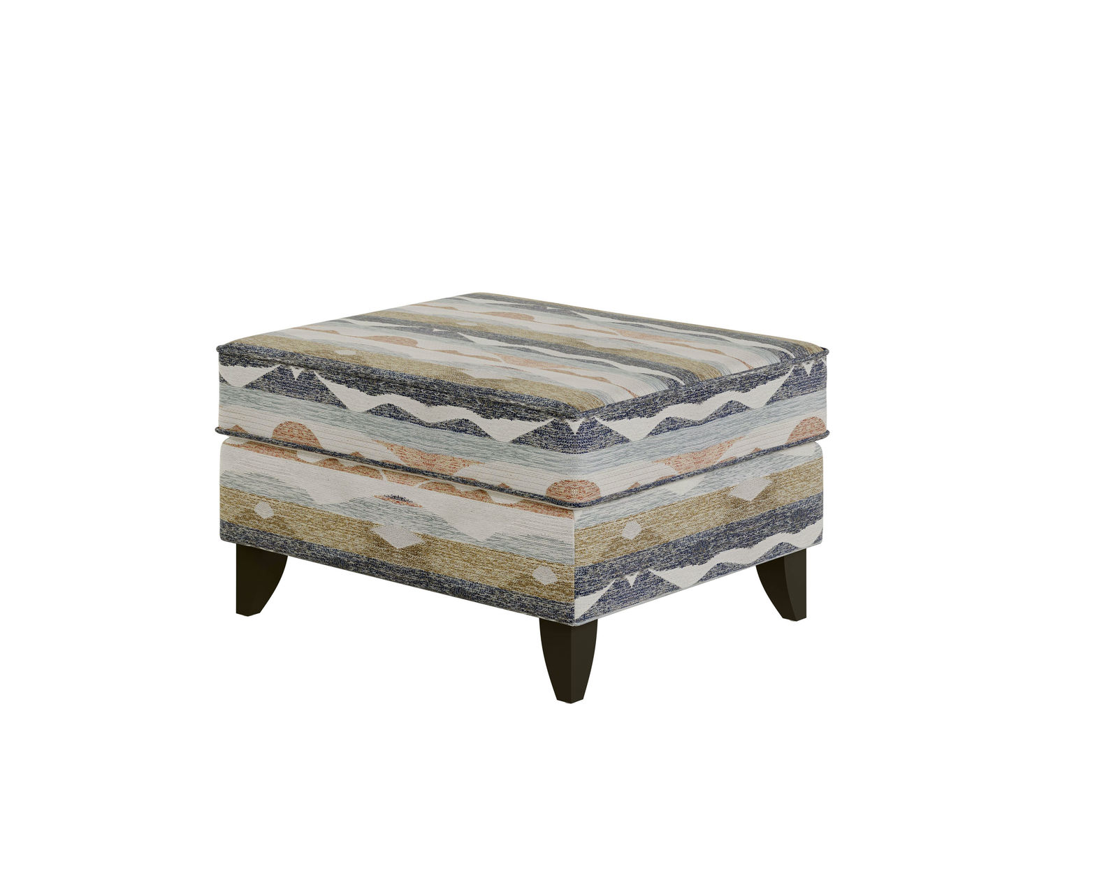 Missionary Salt 3 Piece Sectional (Includes Pillows) - Mountain Ridge Sunset Ottoman