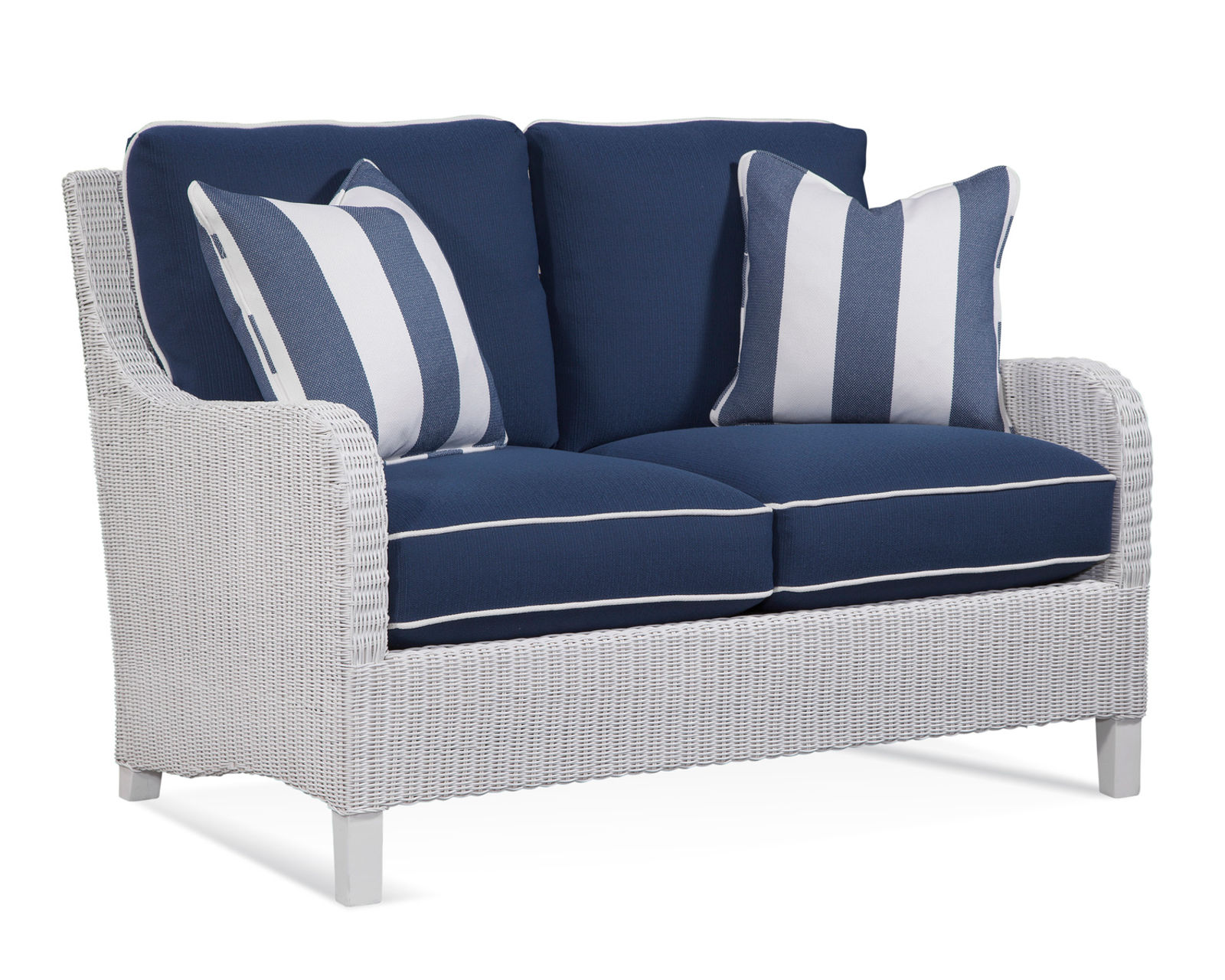 Gibraltar 75" Rattan Sofa Blue (+28 finishes - 69 fabrics) - Gibraltar Loveseat