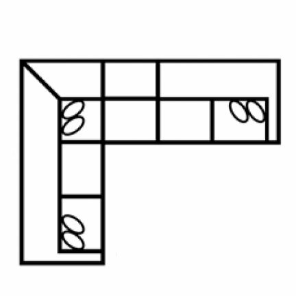 Layout H: Three Piece Sectional 96" x 122"