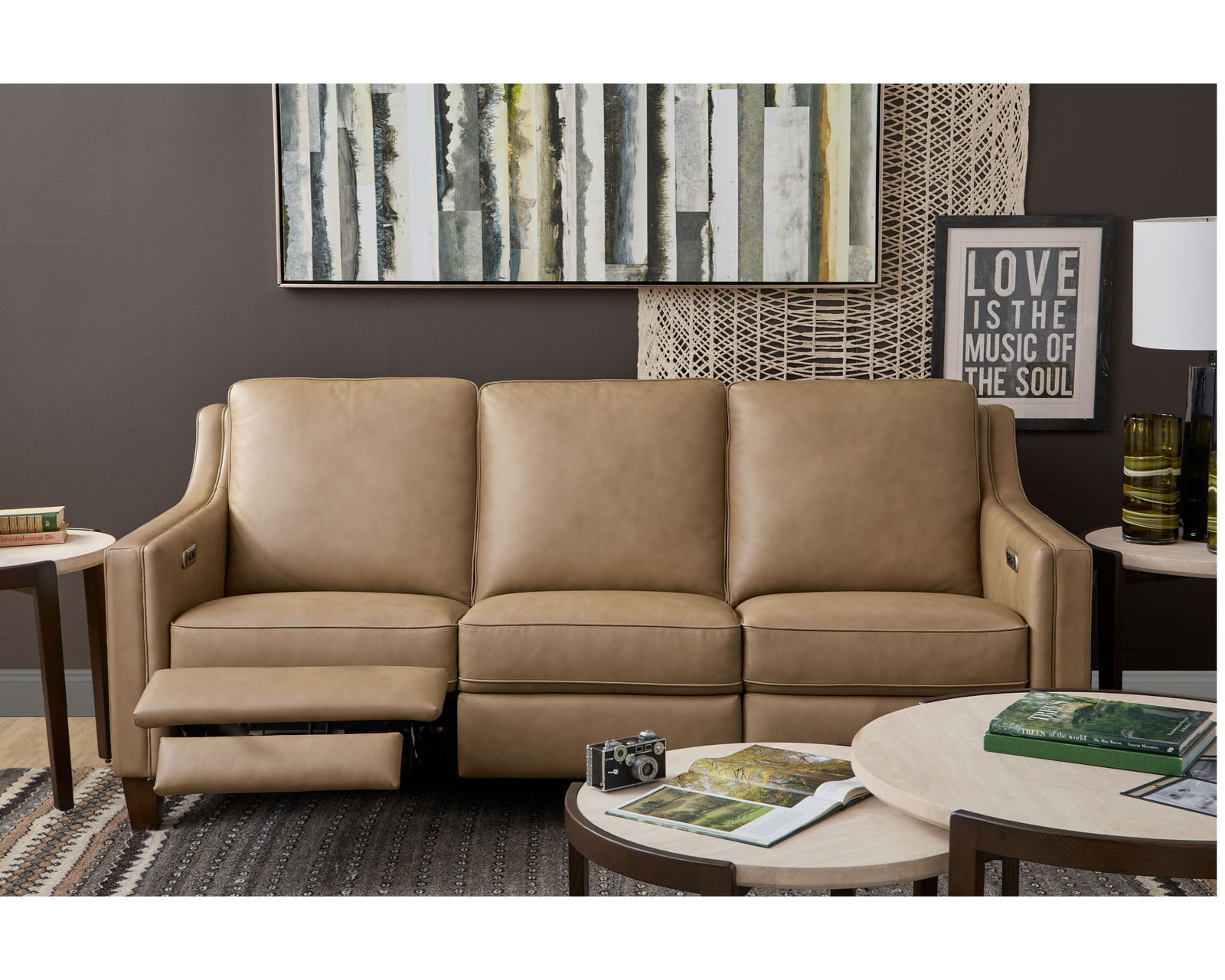 Finley 5010 Leather Inclining Power Recliner (+2 colors)