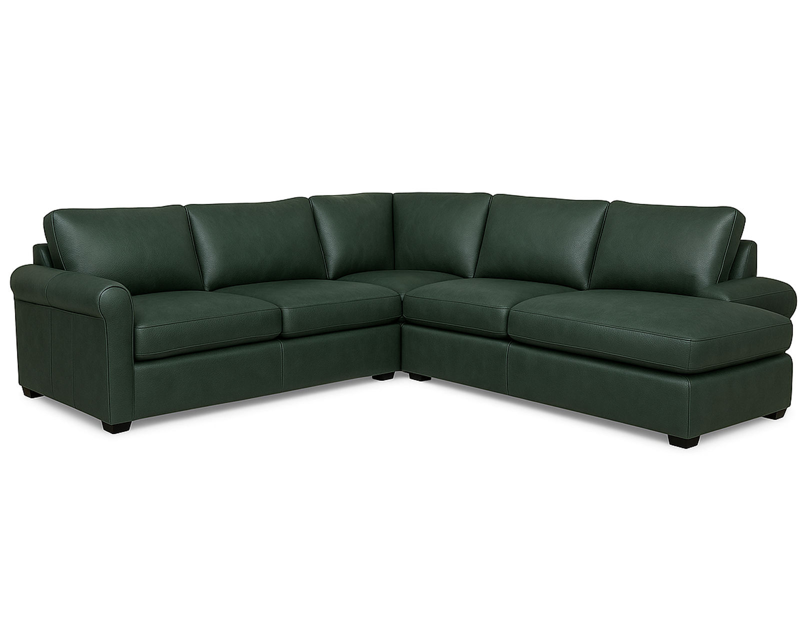 Madison 77656 Roll Arm Sectional (+100 leathers) - Layout N: Three Piece Sectional. 119" x 108"