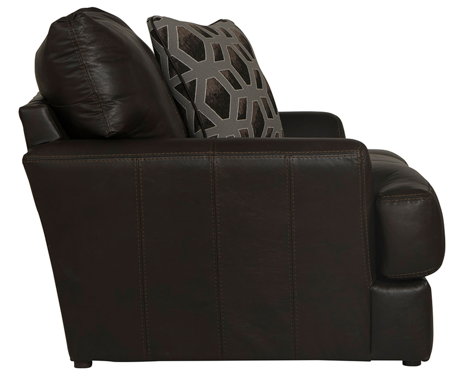 Prato Top Grain Leather Touch 85" Sofa (2 colors) includes pillows