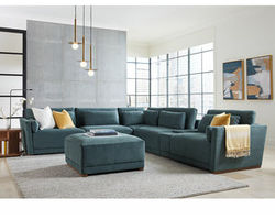 Shea 77646 Stationary Leather Sectional (100+ leathers)