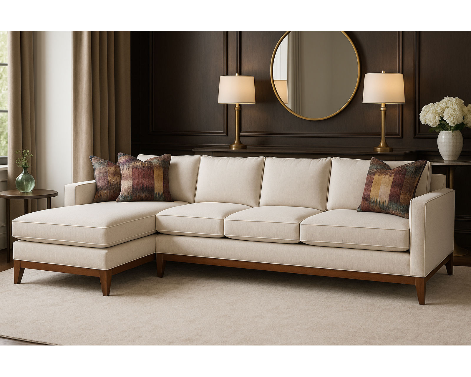 Nolan Two Piece Chaise Sectional (+69 fabrics) - Layout B: Two Piece Sectional 62" x 115"