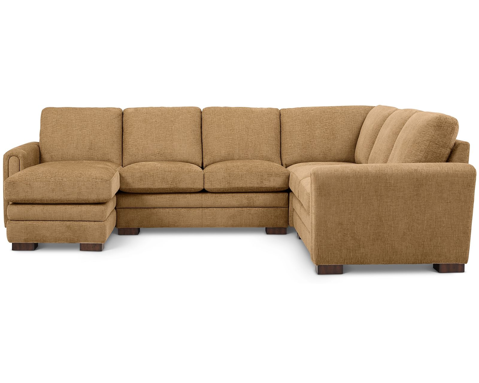 Rudy 5565 Sectional (+90 fabrics) - Layout D: Four Piece Sectional 65" x 124" x 98"