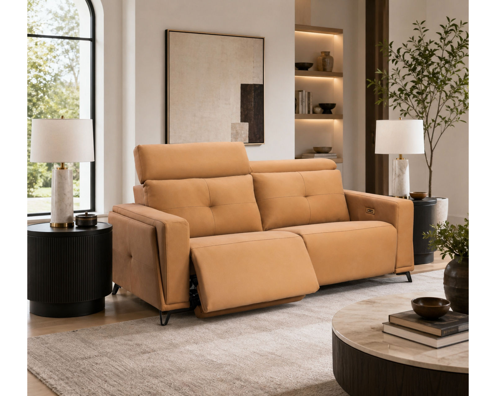 Mackenzie Dual Power Reclining Sofa — Available in Standard & Wide Cushions, 140+ Leather Options, and 80", 84", or 112" Widths