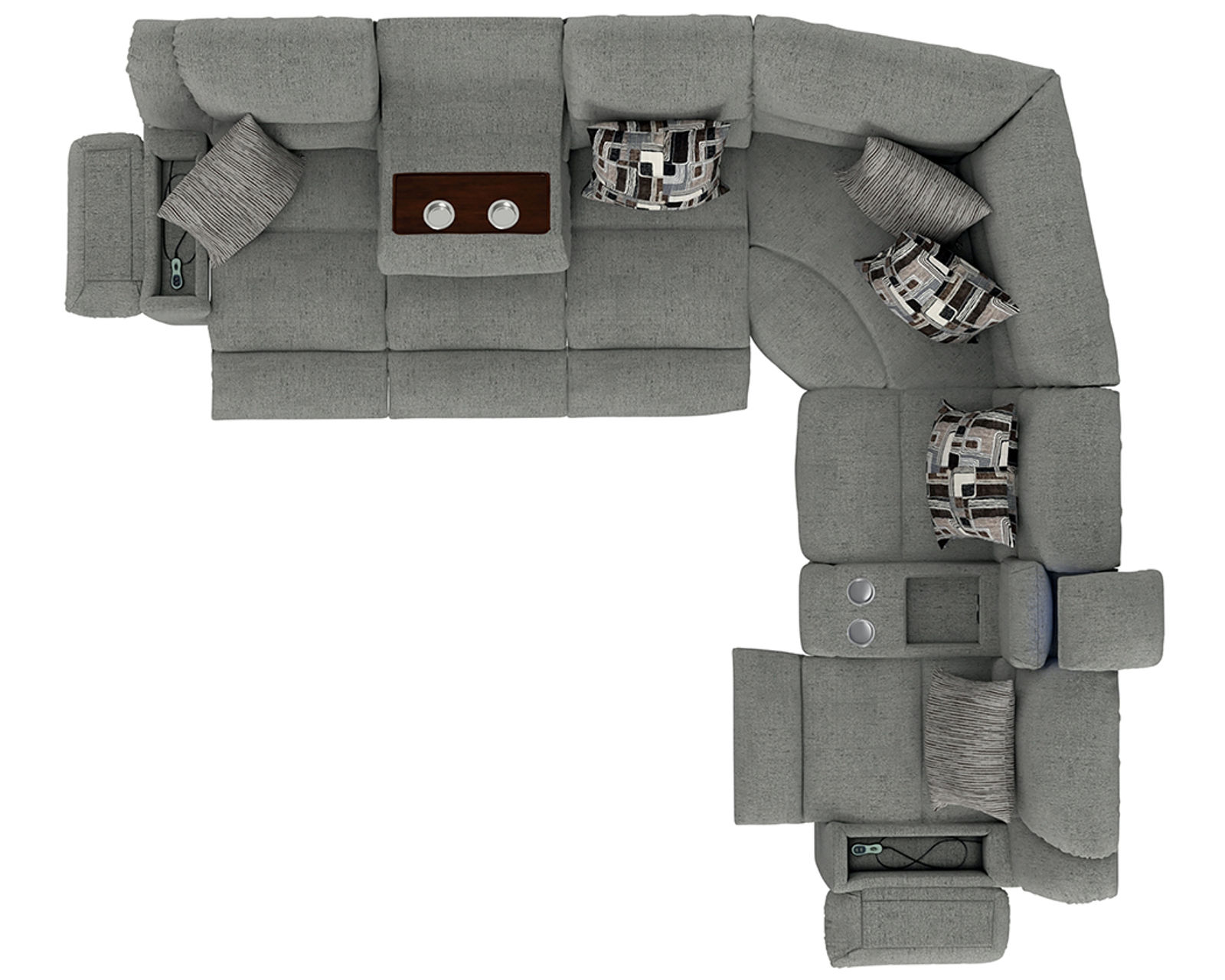 Quinn Three-Piece Reclining Sectional - Entertainment, Storage, Heat & Massage—Built Into One Incredible Sectional. - From Movie Night to Every Night—Comfort Lives Here.