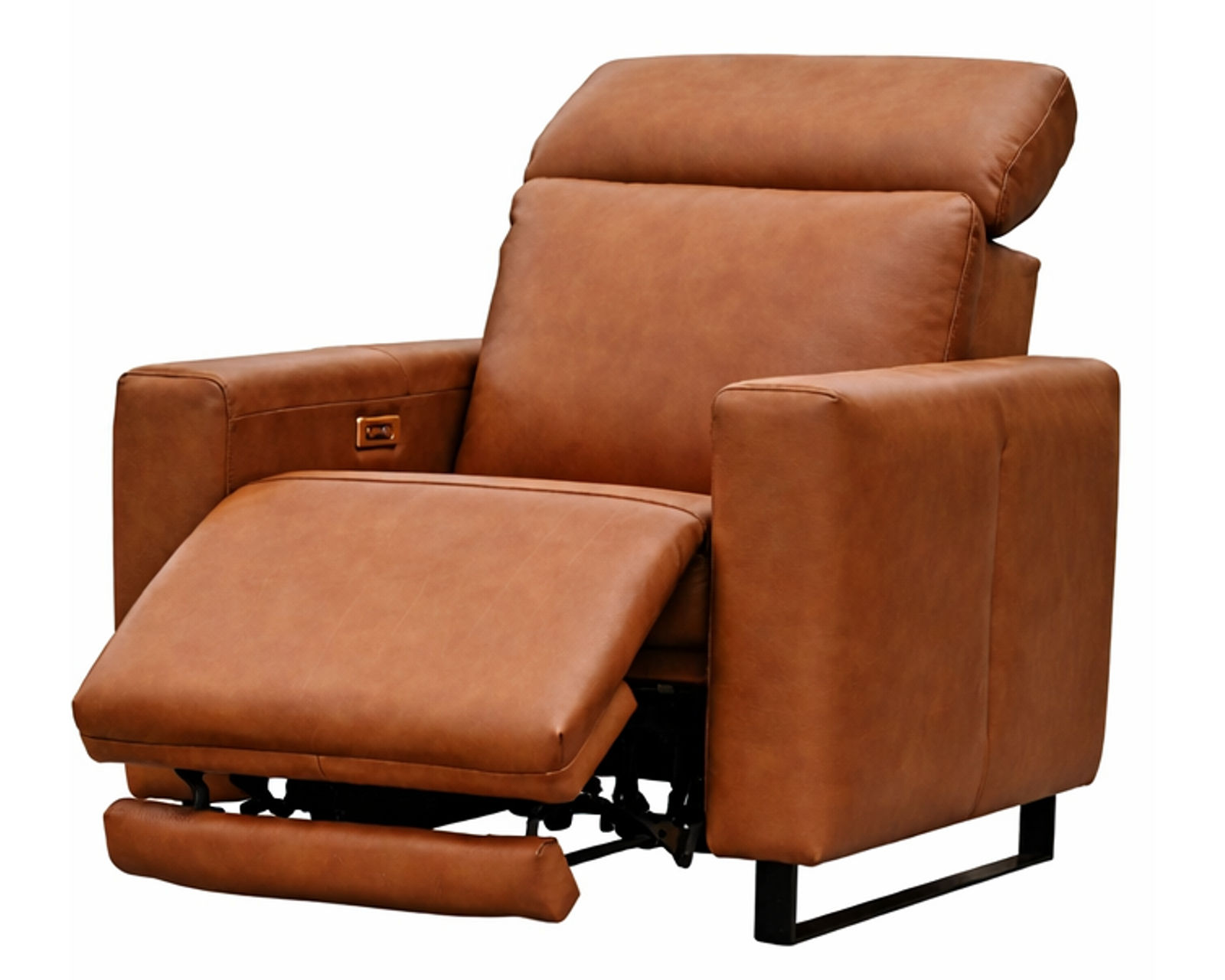 Florent Dual Power Reclining Sofa — Available in Standard & Wide Cushions, 140+ Leather Options, and 80", 84", or 112" Widths - Florent Power Headrest Power Recliner