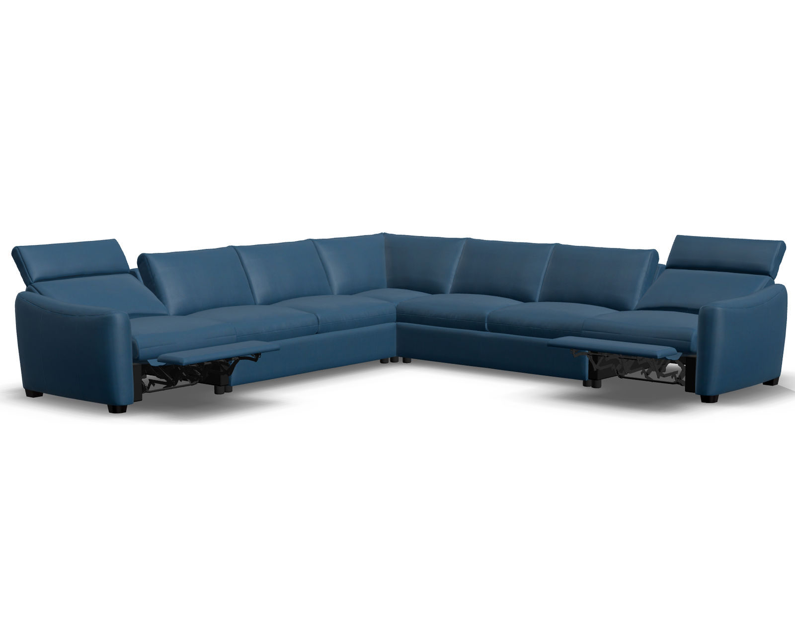 Charli 77743 Power Reclining Sectional (+100 leathers) - Layout P: Five Piece Reclining Sectional (2 recliners) 152" x 152"