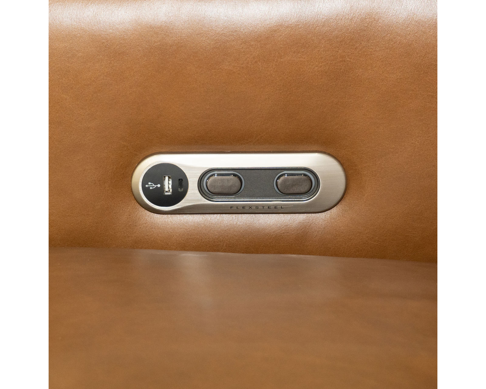 Aria 1865 Power Reclining Sofa, Zero-Gravity Wall Hugger, Top-Grain Leather - Sedona - Includes power recline with USB Charging