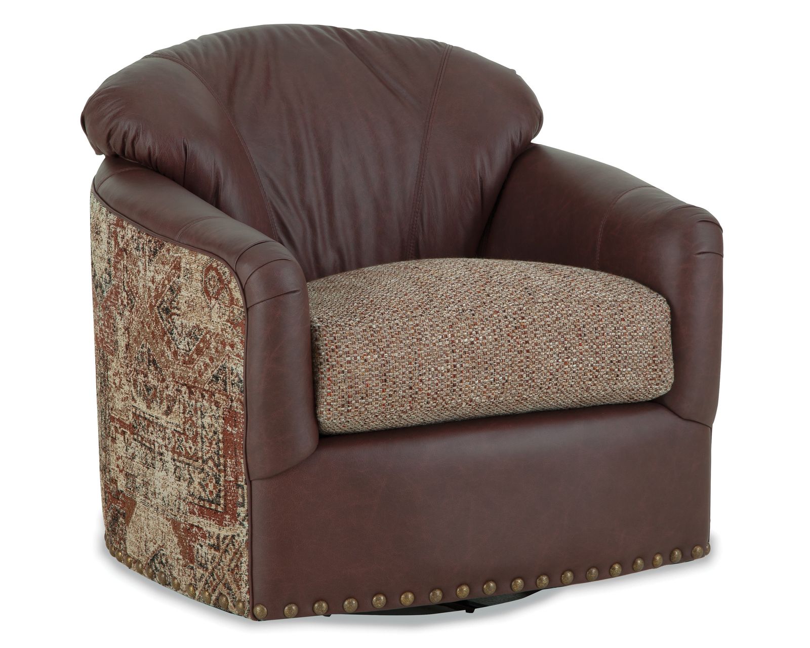 Dillon LF0403 Leather Fabric Swivel Chair