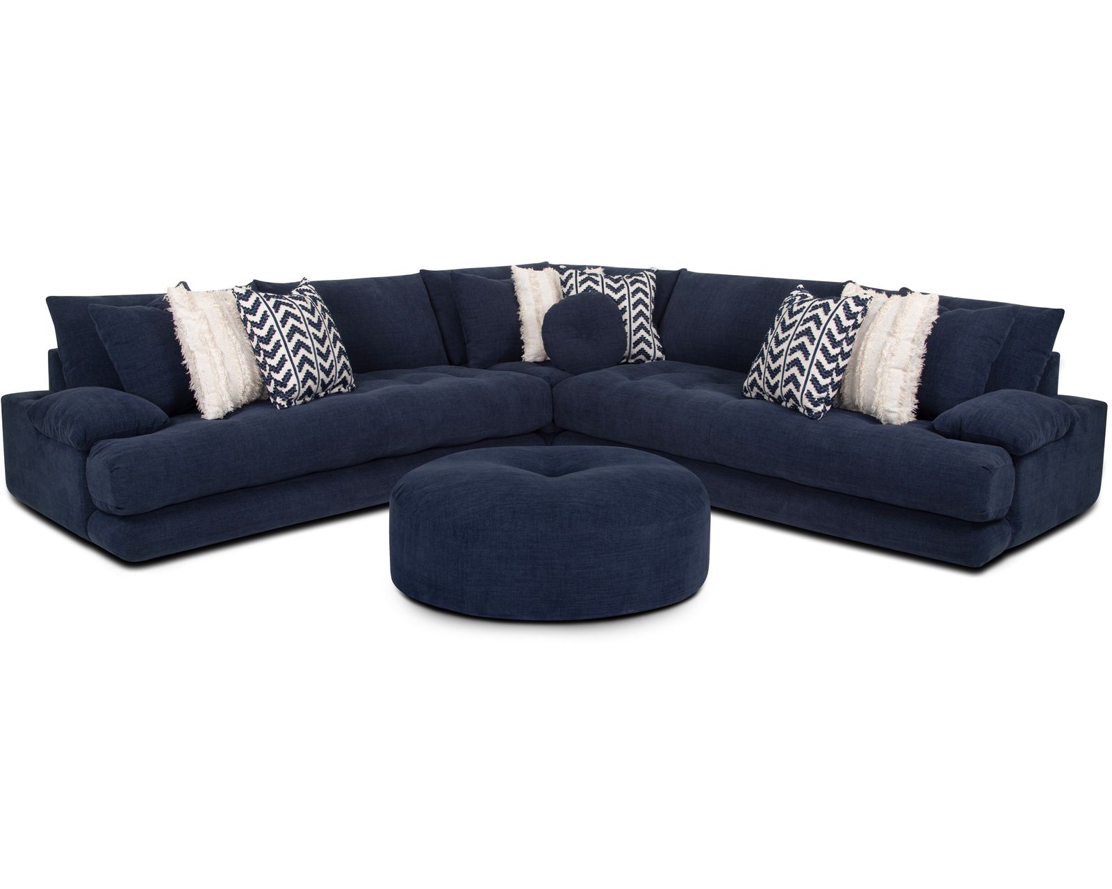 Neptune 831 Sectional with USB charging (includes pillows) - Layout A: Three Piece Sectional 127" x 127" (ottoman available)