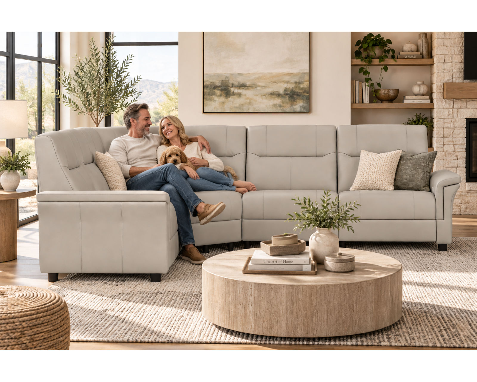 Melbourne Power Headrest Power Reclining Sectional (In Stock) Modern Scandinavian Style. Power Comfort Made for Living - In Stock for Fast Free Shipping