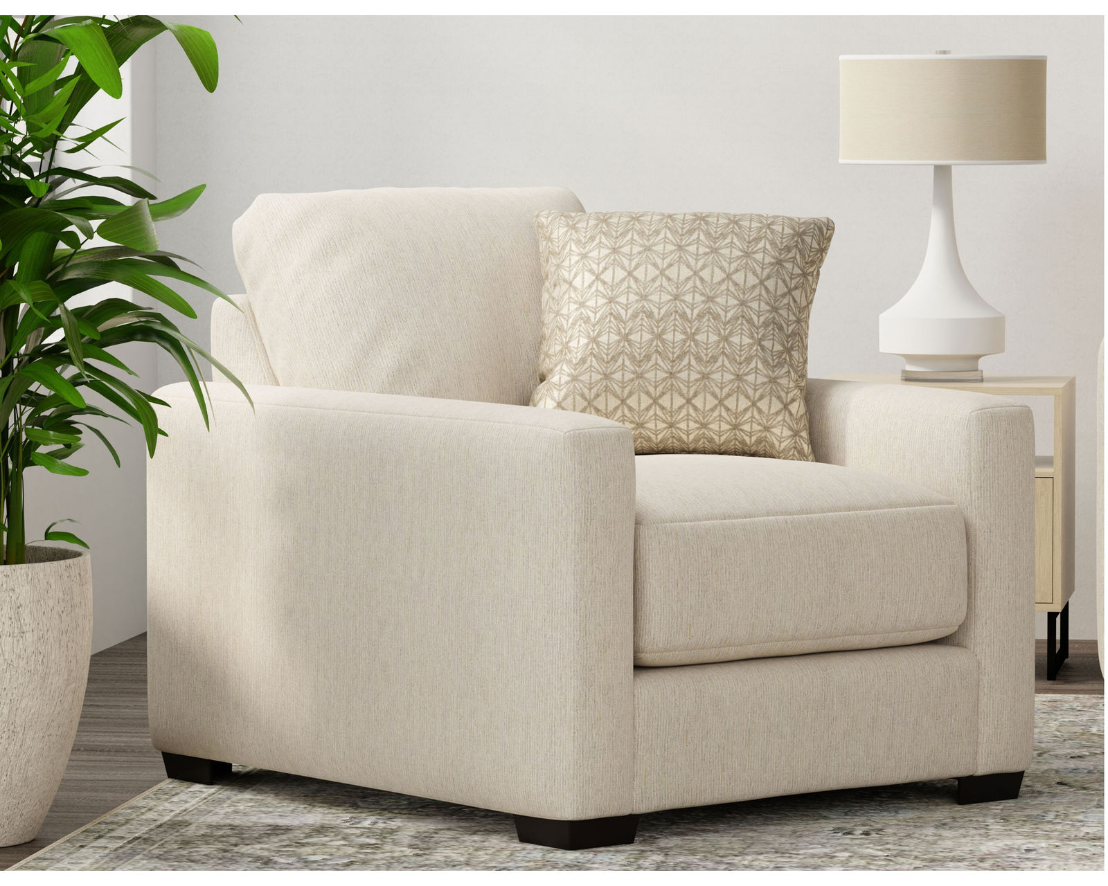 Hyde Park 94" Stationary Sofa (2 colors) includes pillows - Hyde Park Chair in Porcelain